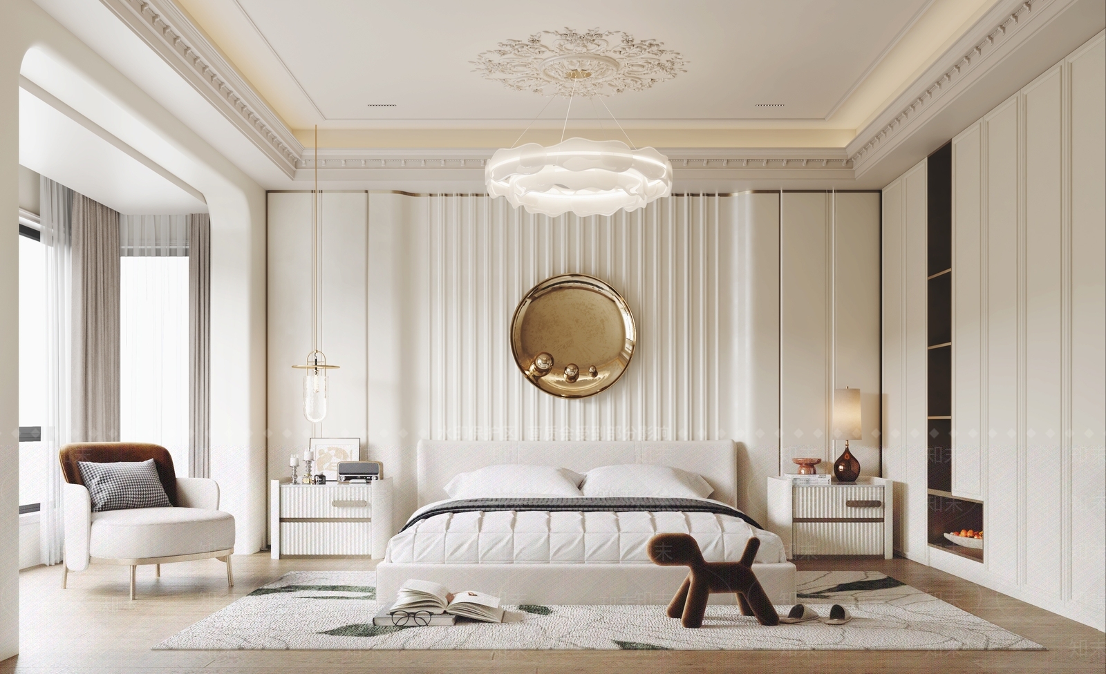 法式家居卧室3D模型下载【ID:1204640379】