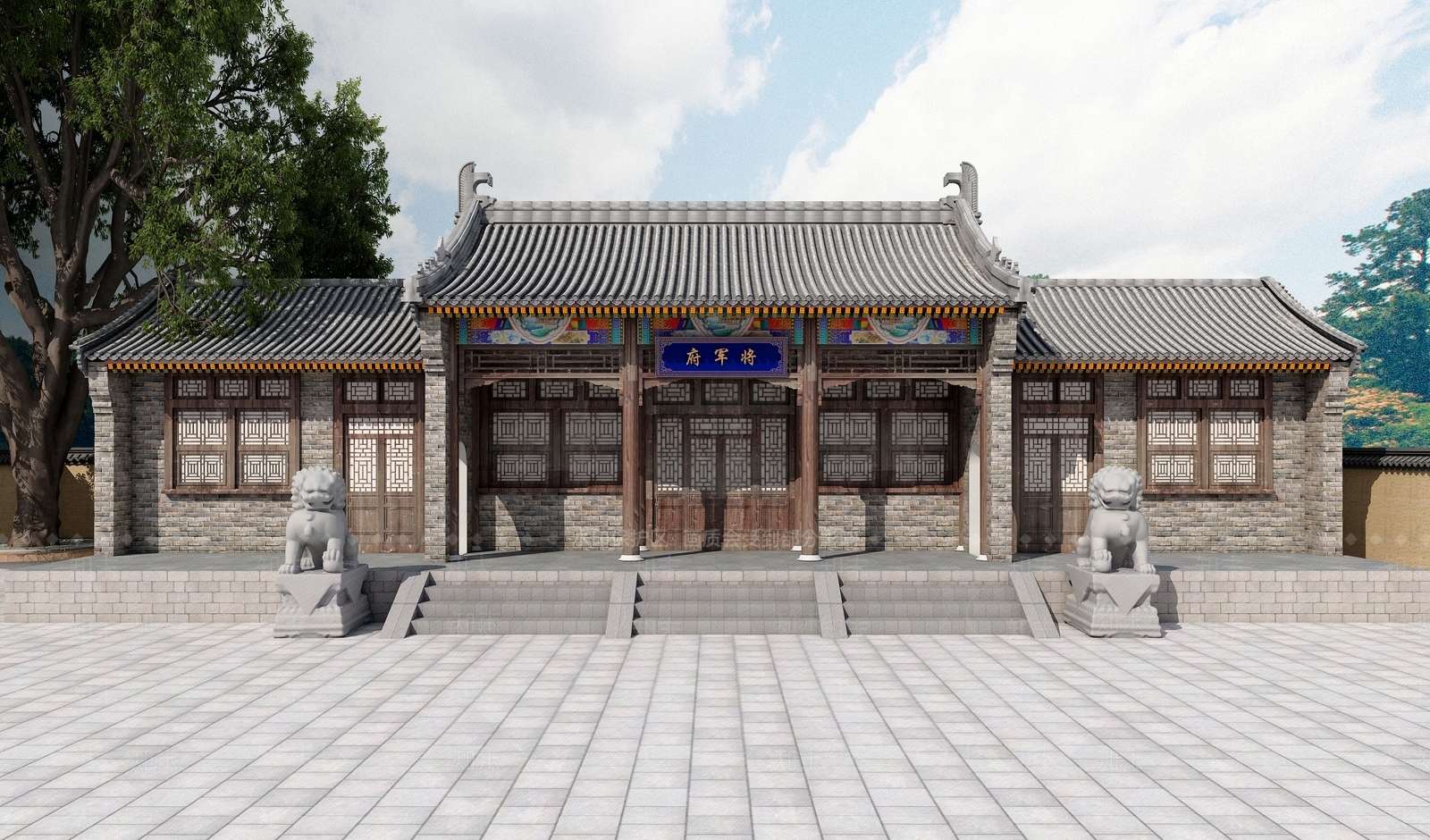 中式古建3D模型下载【ID:1204641657】