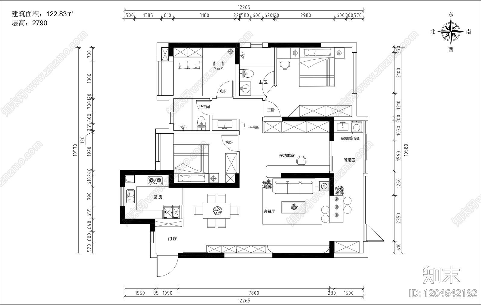 其他家装空间施工图下载【ID:1204642182】