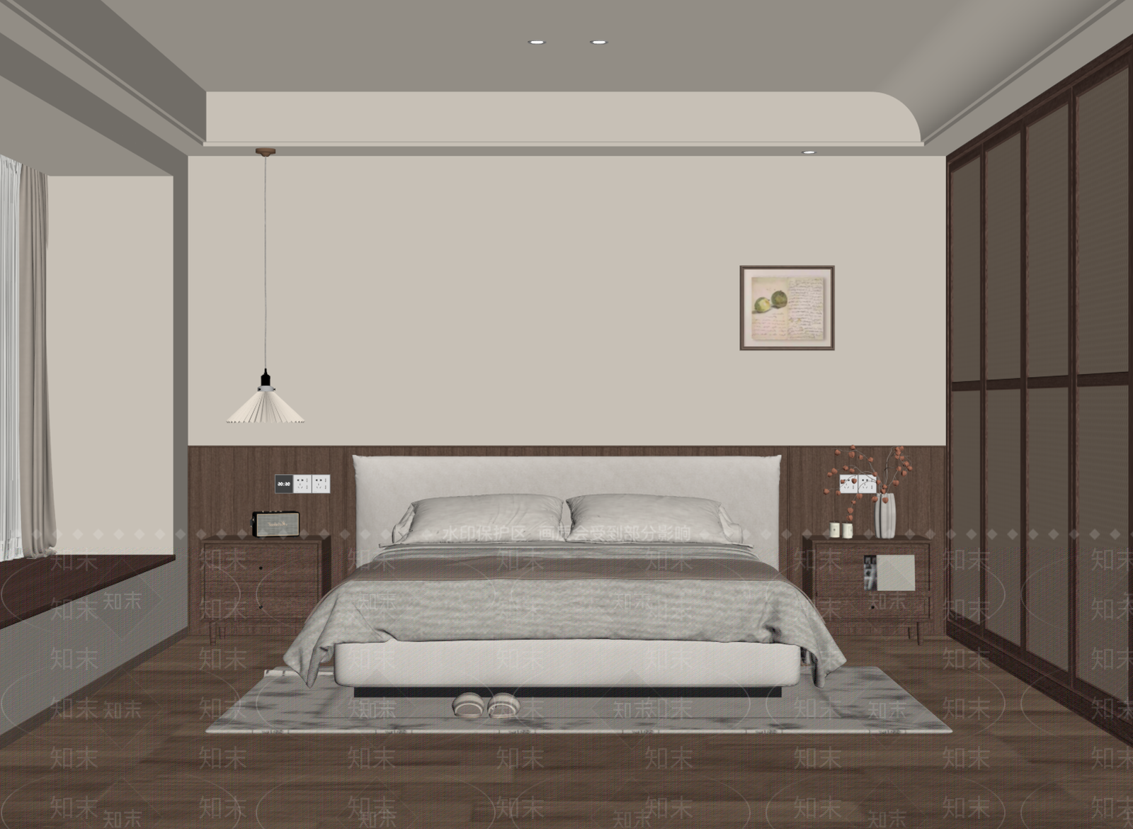 中古家居卧室SU模型下载【ID:1204641873】