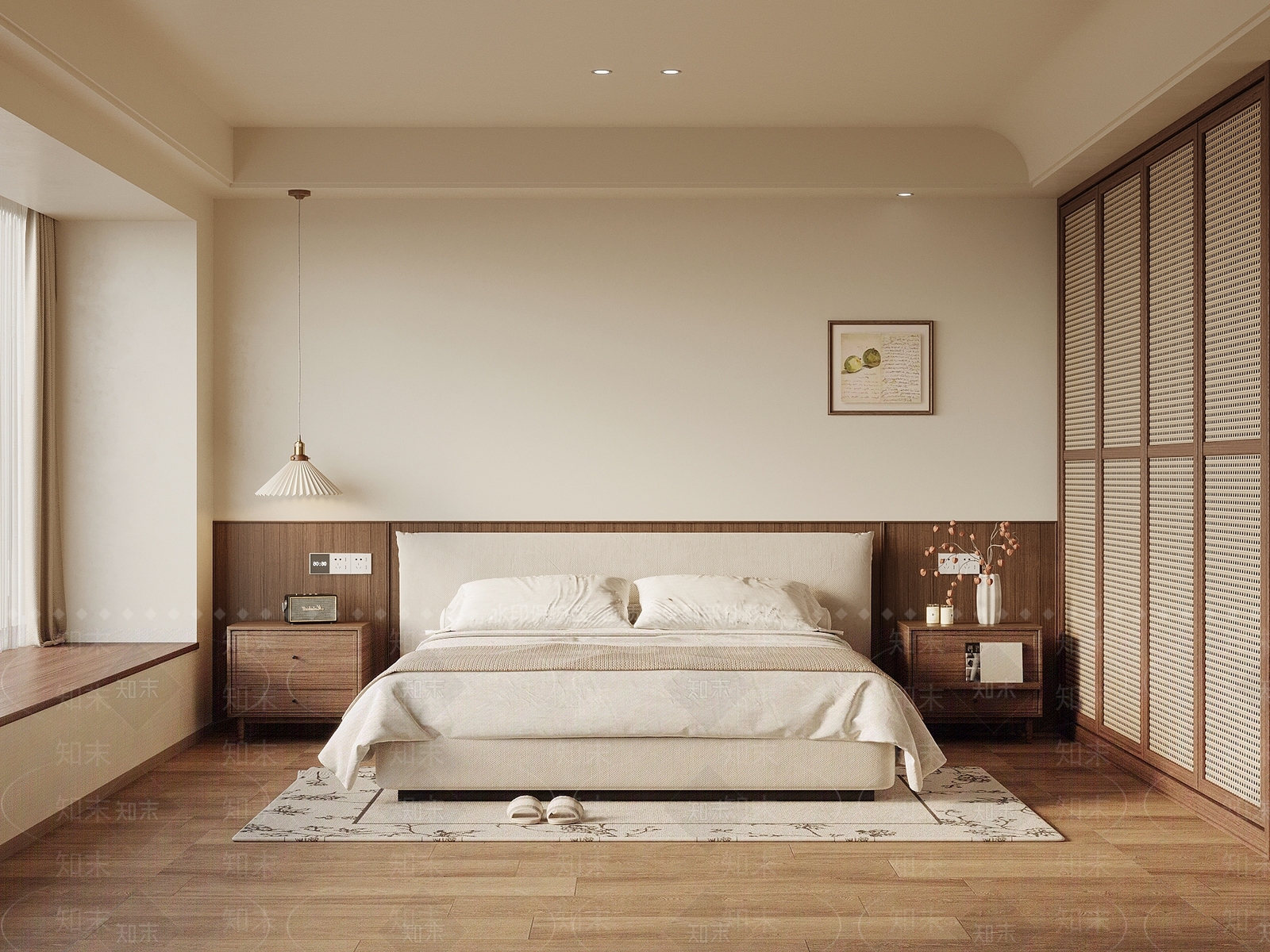 中古家居卧室SU模型下载【ID:1204641873】