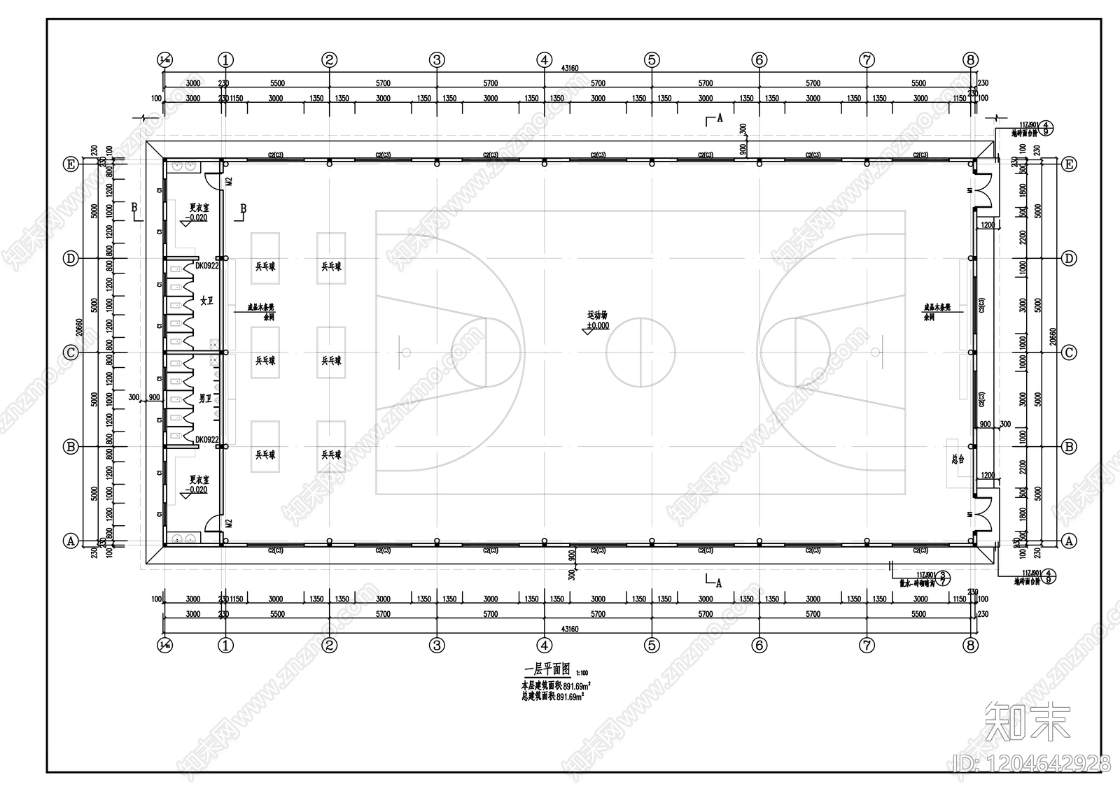 现代学校建筑cad施工图下载【ID:1204642928】