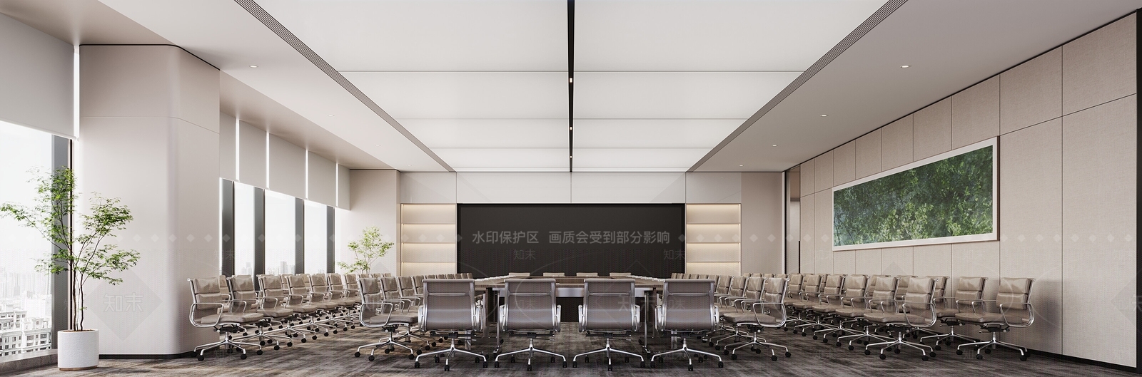 现代会议室3D模型下载【ID:1204653207】
