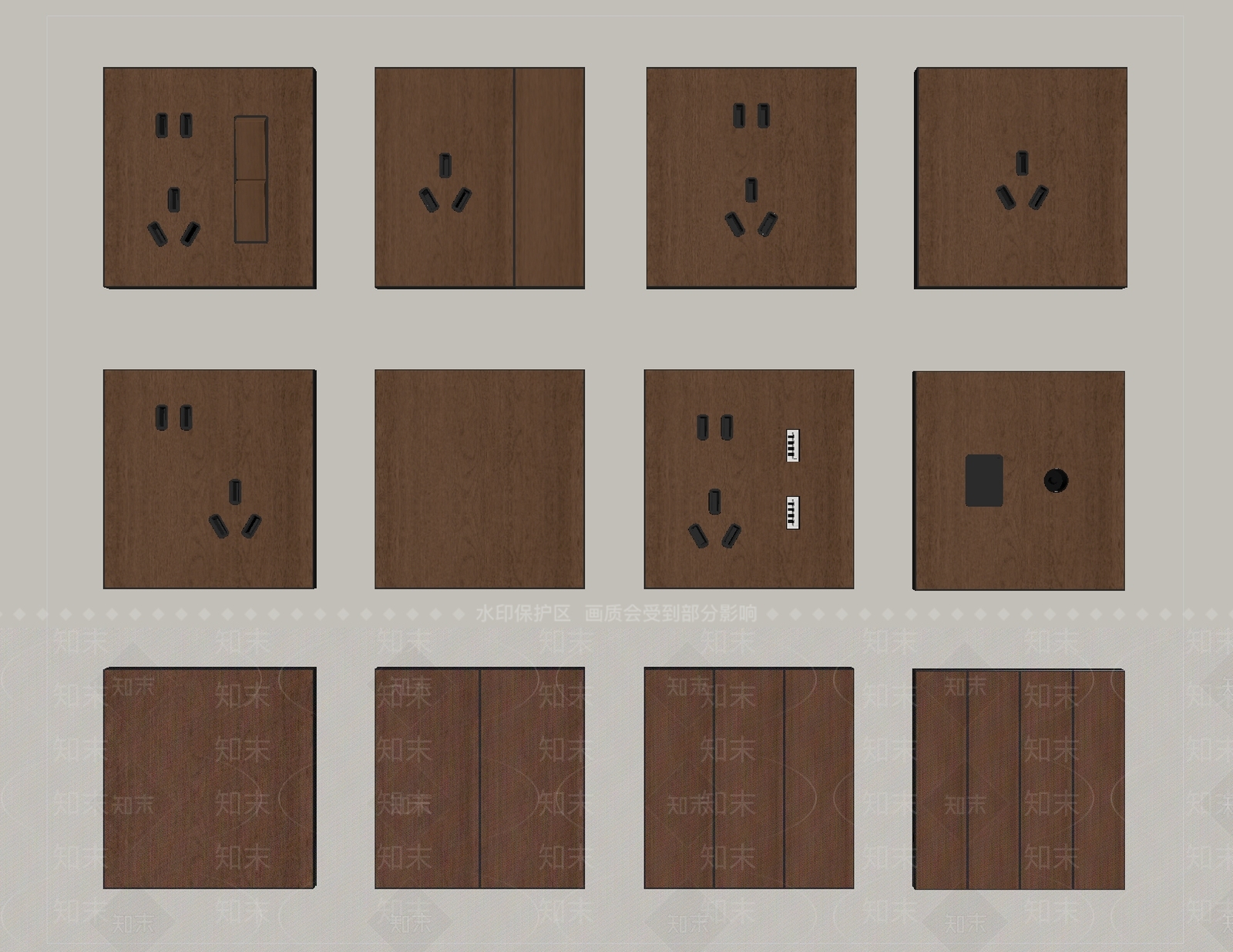 开关插座SU模型下载【ID:1204655121】