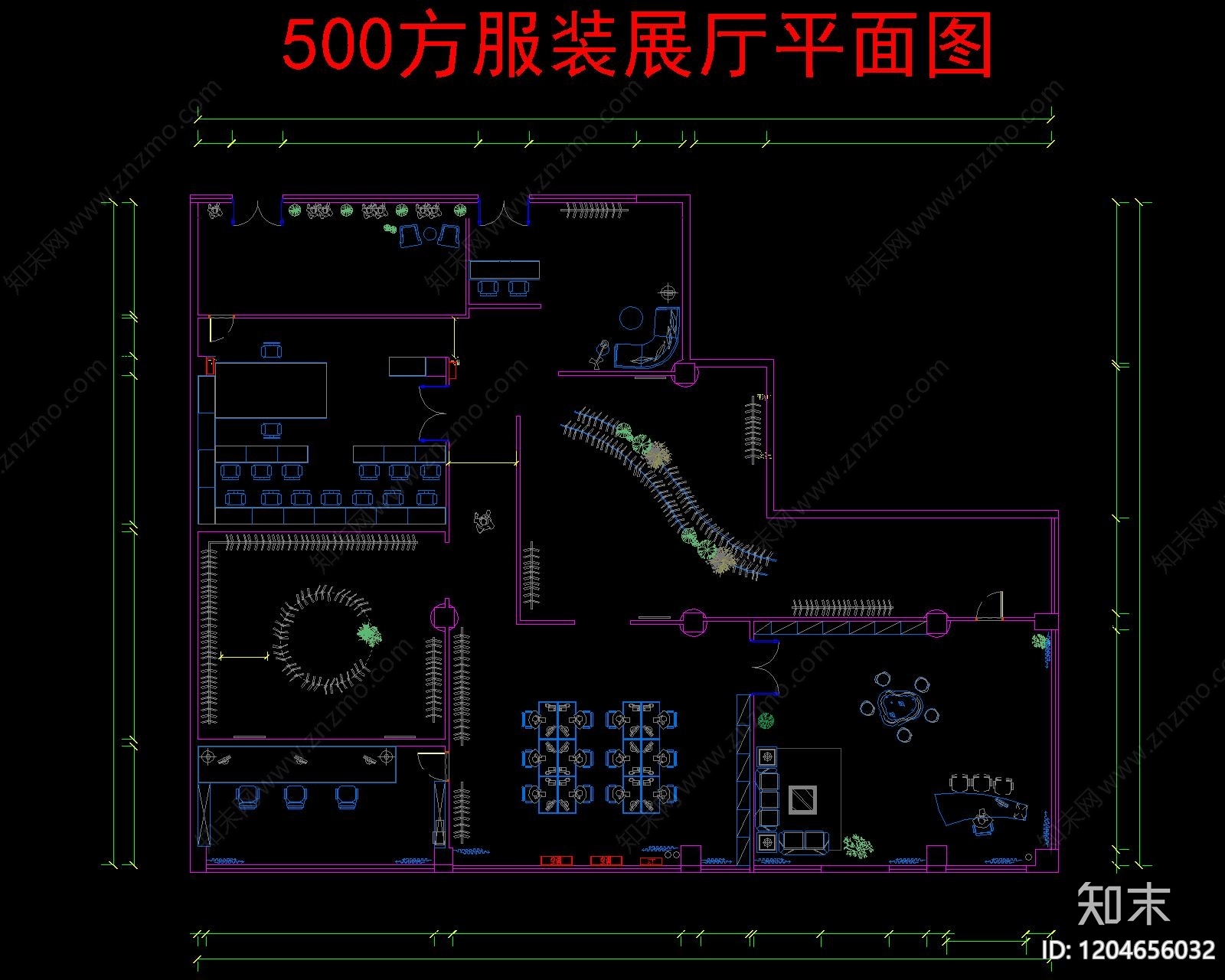 服装展厅施工图下载【ID:1204656032】