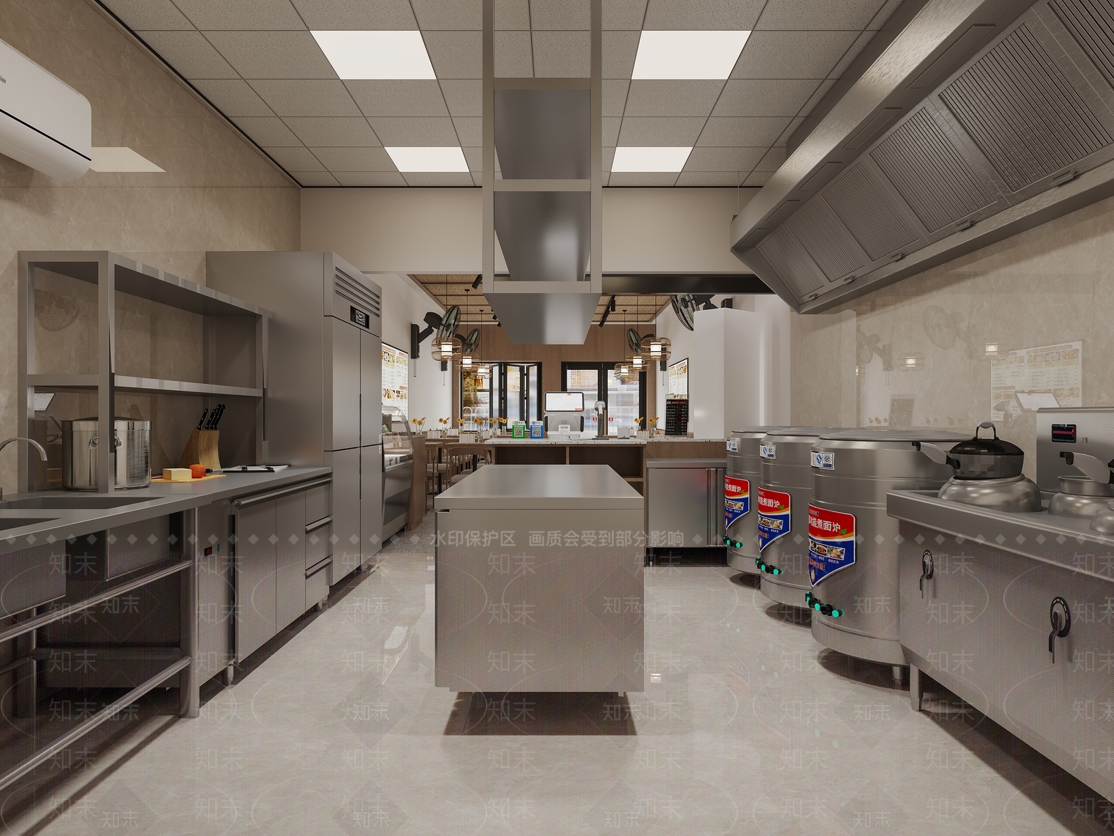 现代后厨3D模型下载【ID:1204657390】