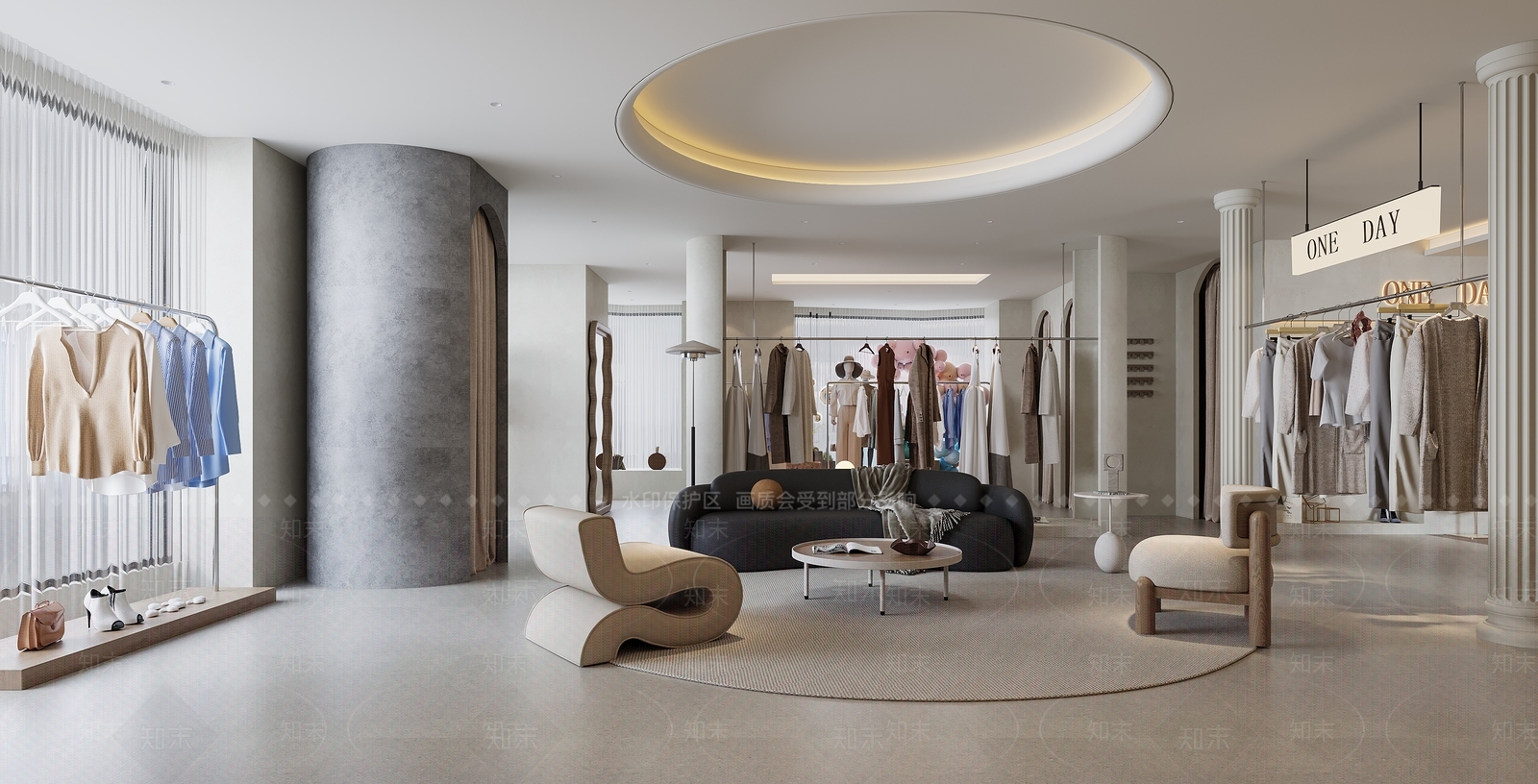现代侘寂服装店3D模型下载【ID:1204711259】