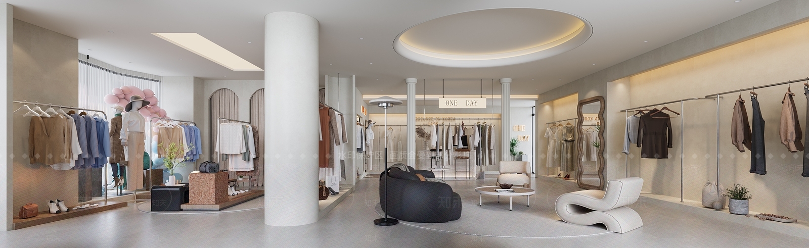 现代侘寂服装店3D模型下载【ID:1204711259】