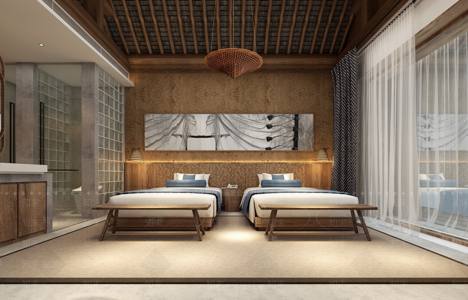 现代民宿3D模型下载【ID:1204660027】