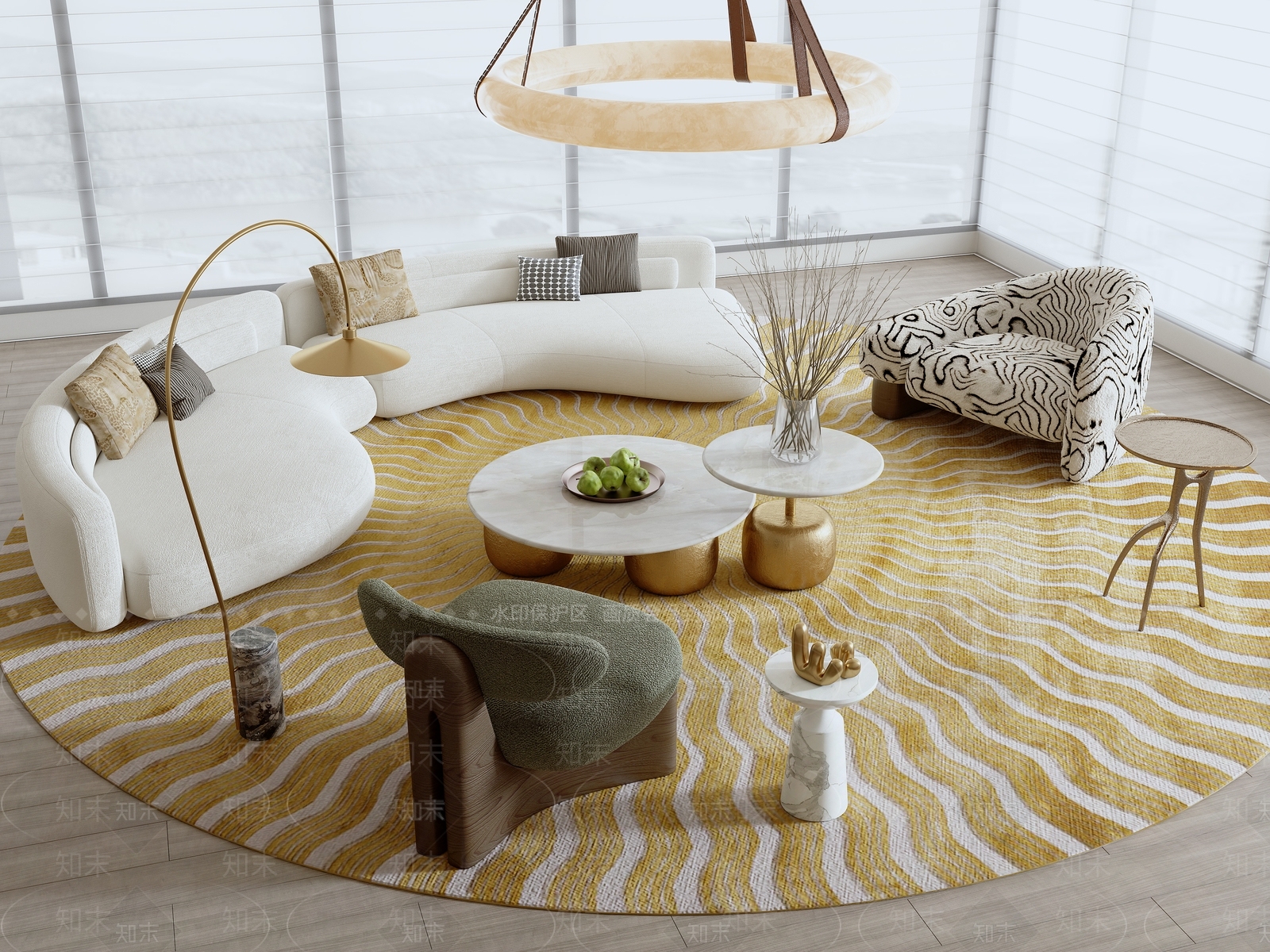 轻奢沙发组合3D模型下载【ID:1204660044】