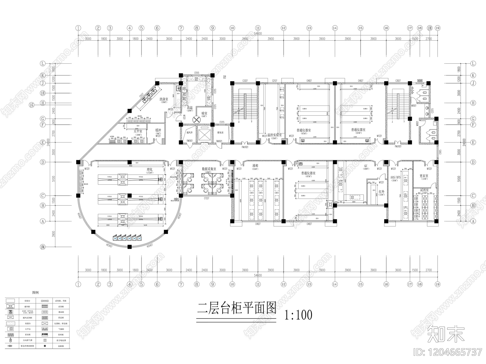 现代实验室cad施工图下载【ID:1204665737】