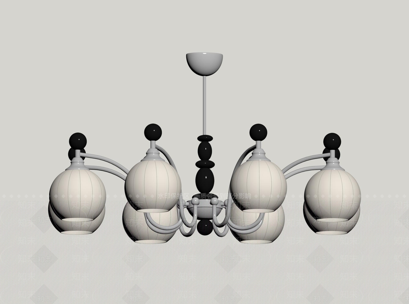 吊灯SU模型下载【ID:1204673930】
