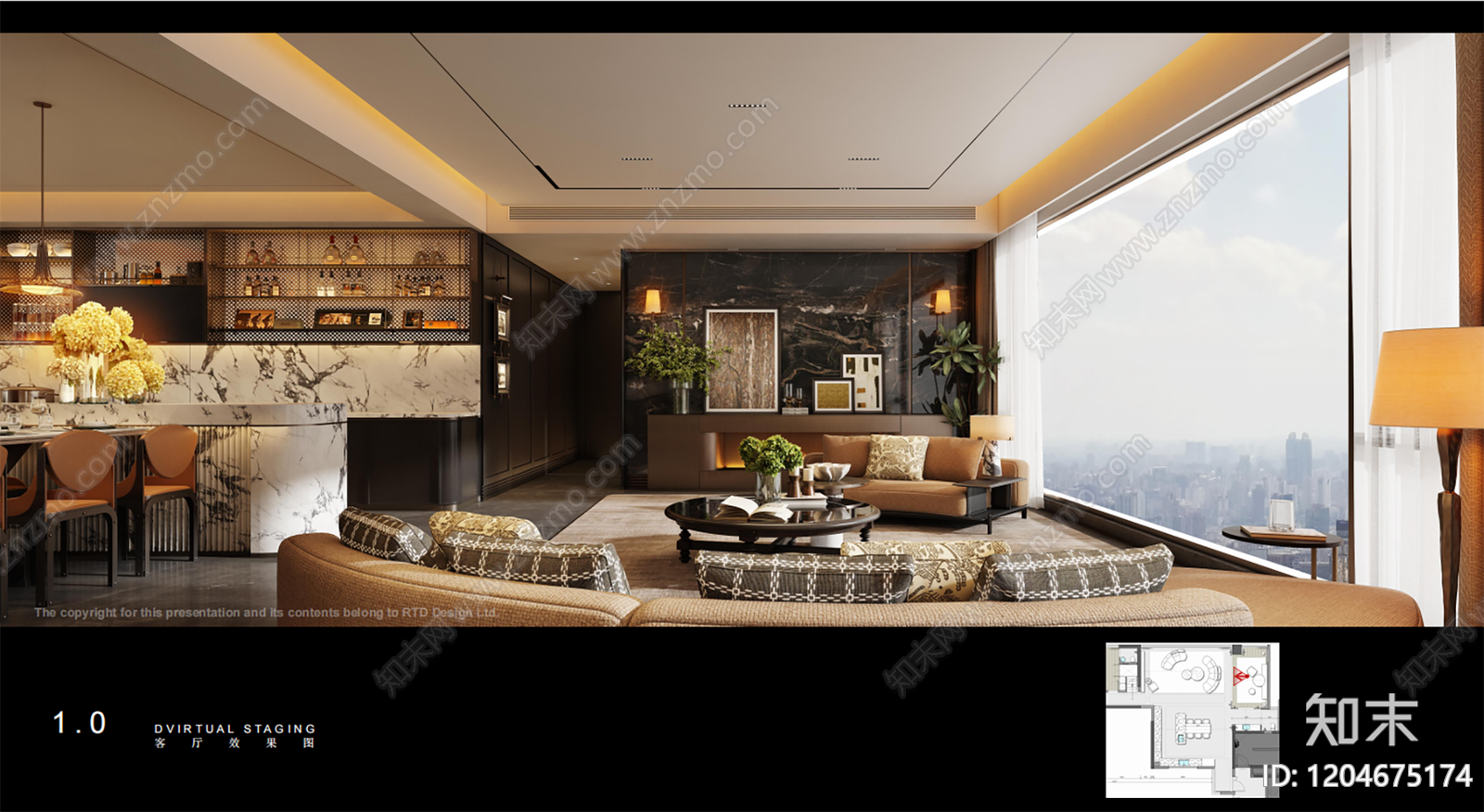 现代轻奢样板间下载【ID:1204675174】