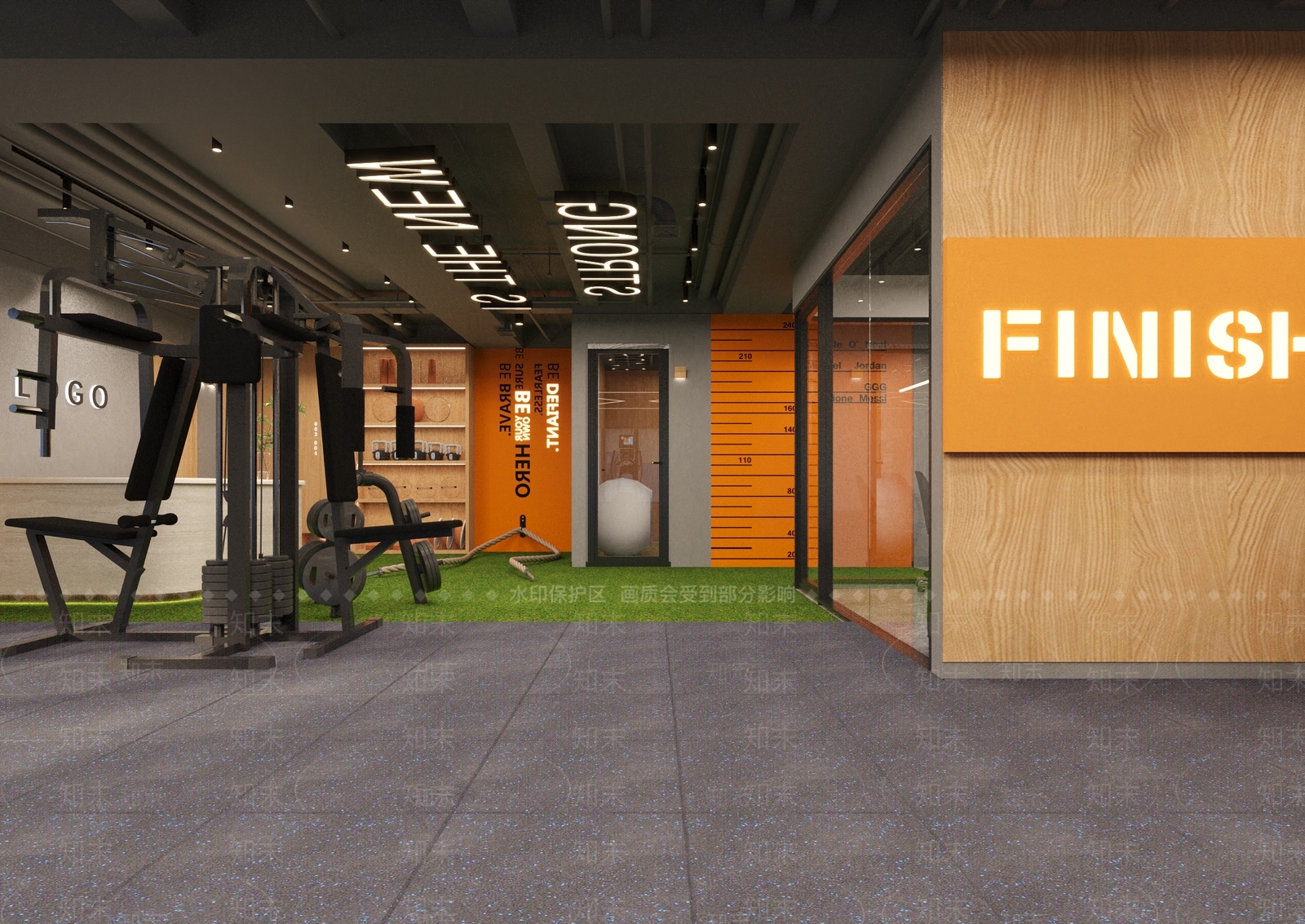 现代工业健身房3D模型下载【ID:1204676872】