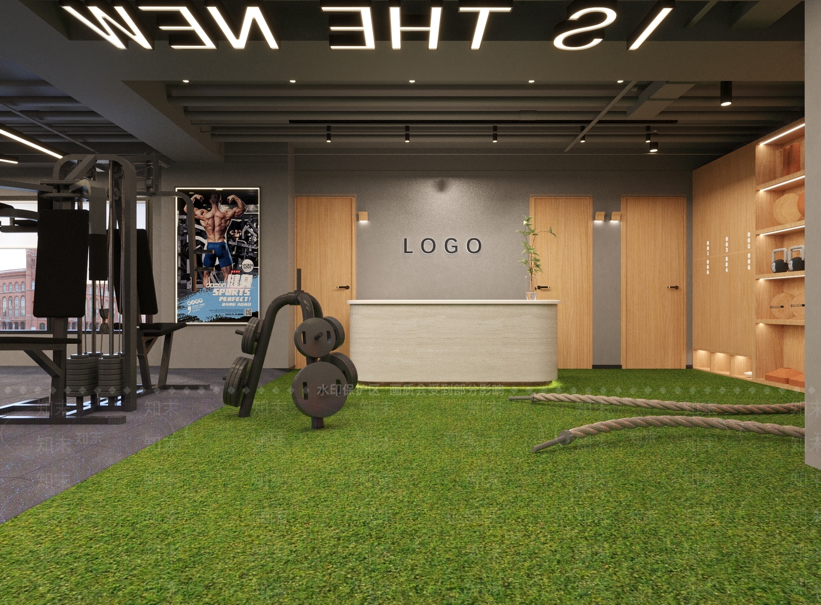 现代工业健身房3D模型下载【ID:1204676872】