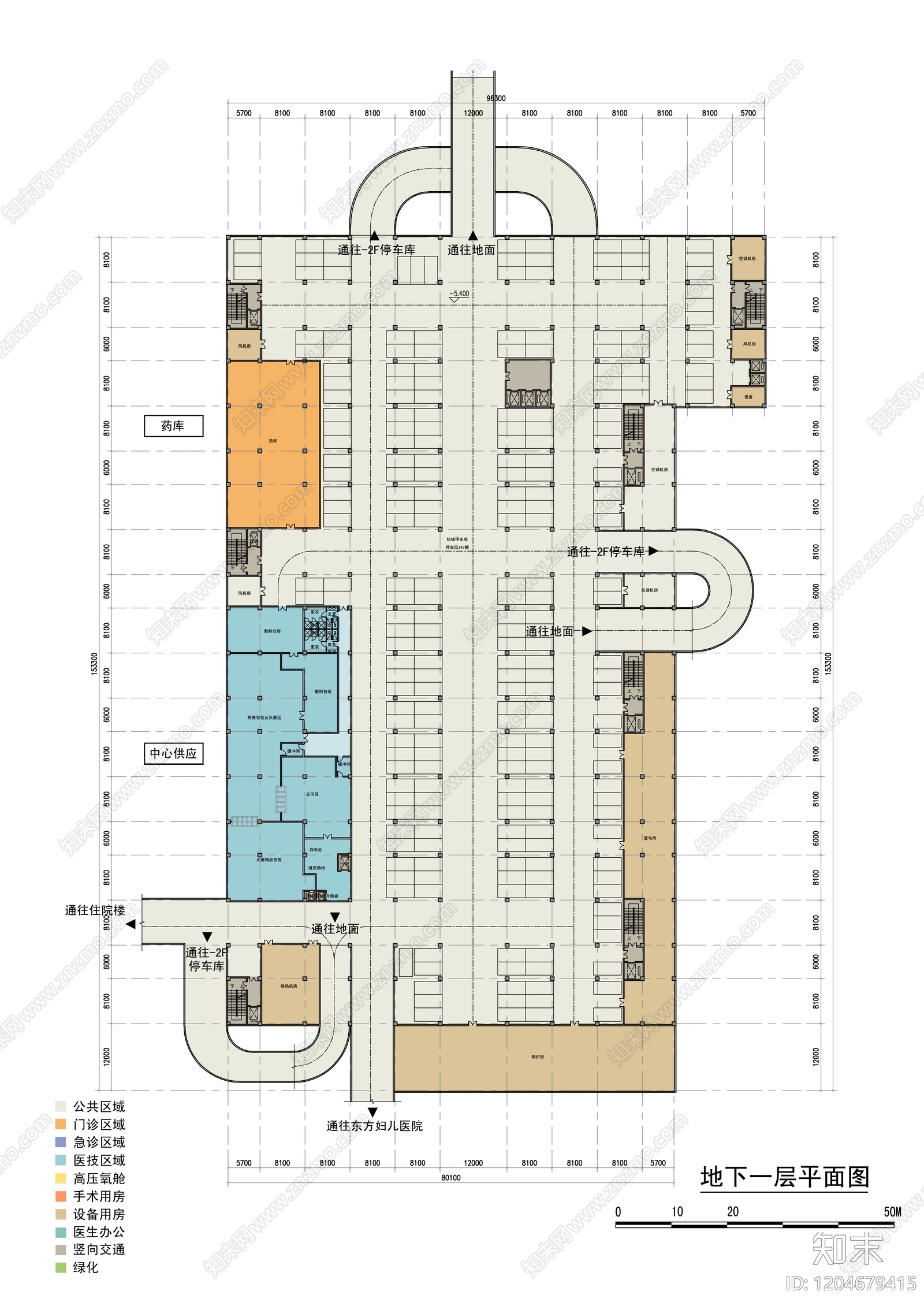 现代医院建筑cad施工图下载【ID:1204679415】