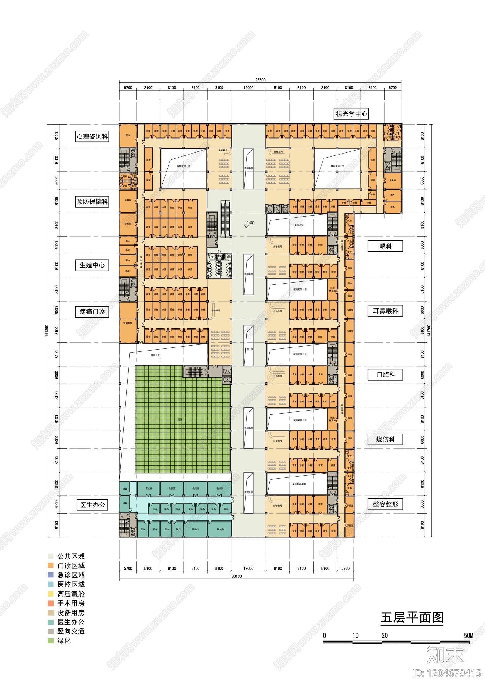 现代医院建筑cad施工图下载【ID:1204679415】