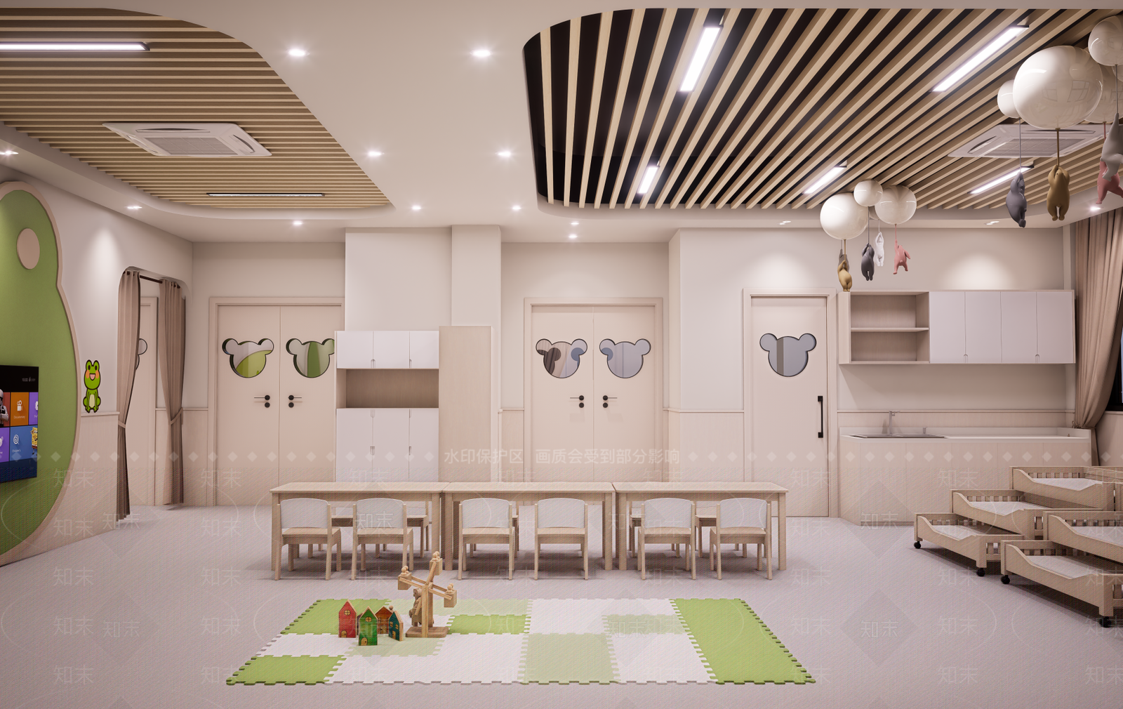 现代幼儿园内部SU模型下载【ID:1204686856】