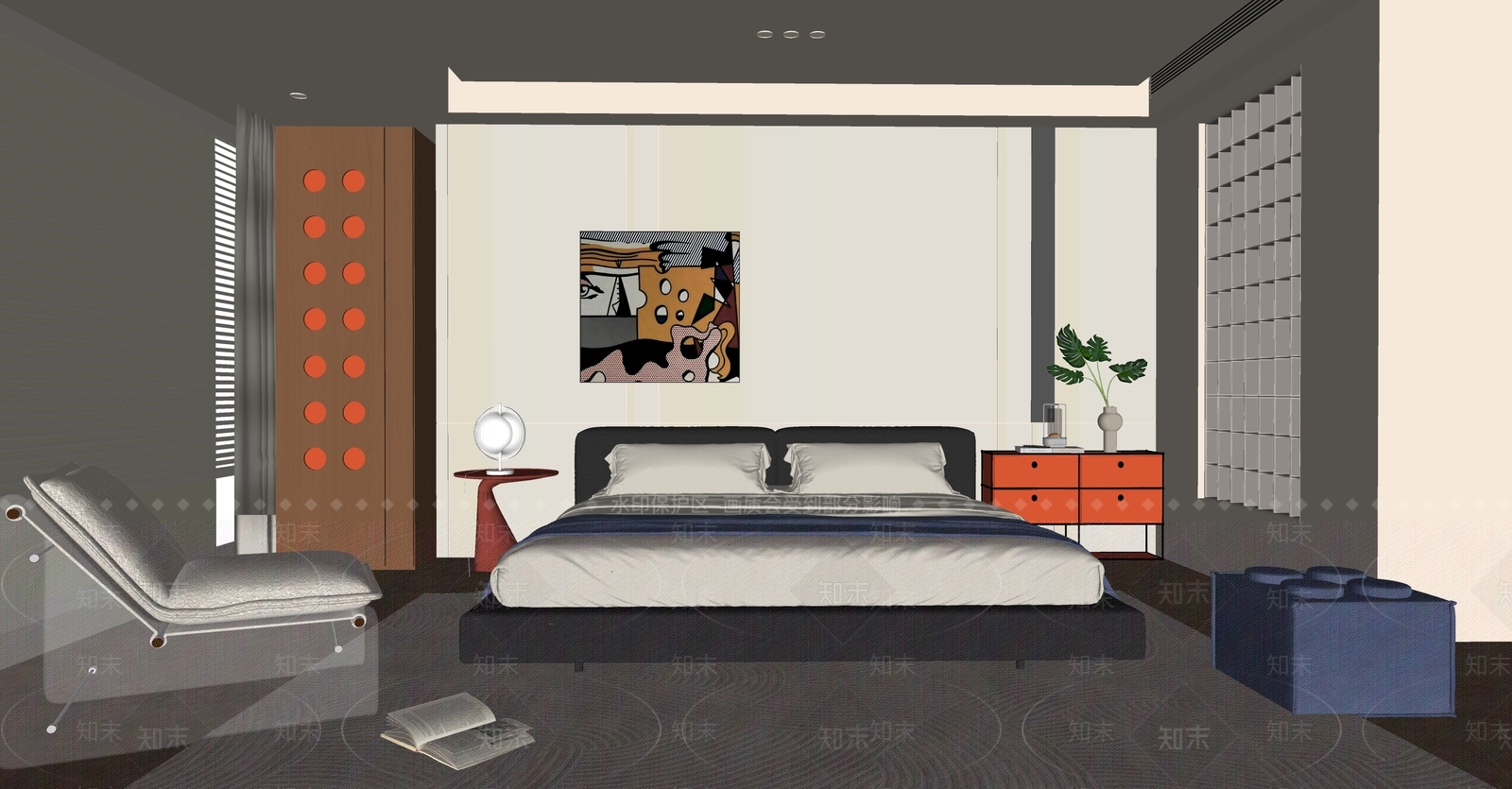 现代家居卧室SU模型下载【ID:1204687093】