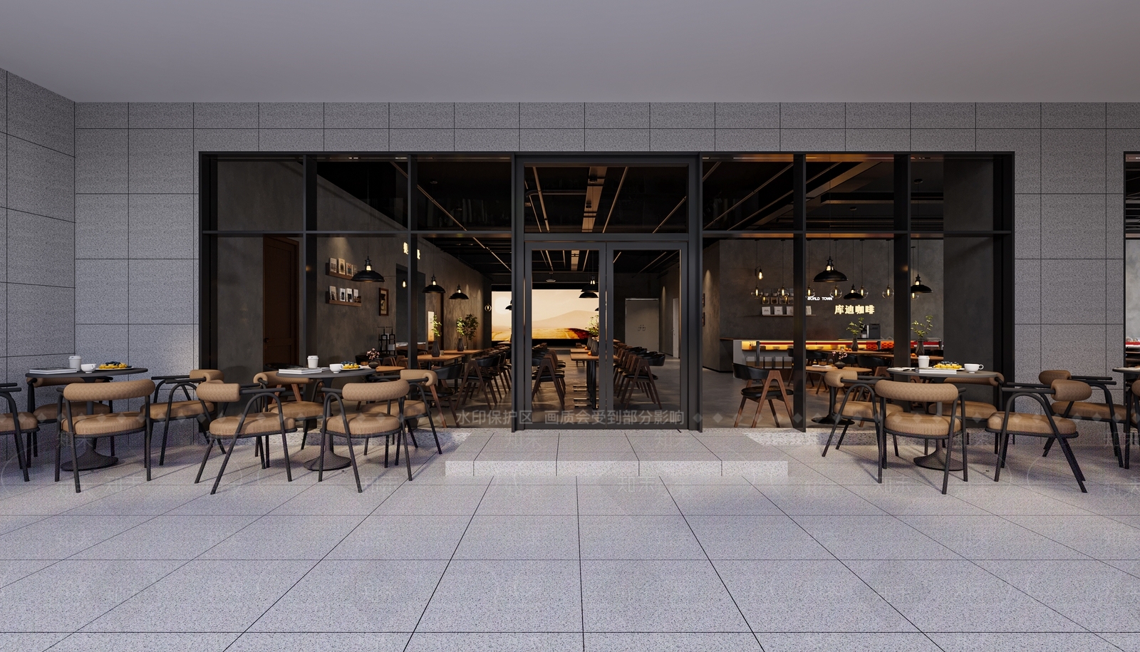 工业自助餐厅3D模型下载【ID:1204687238】