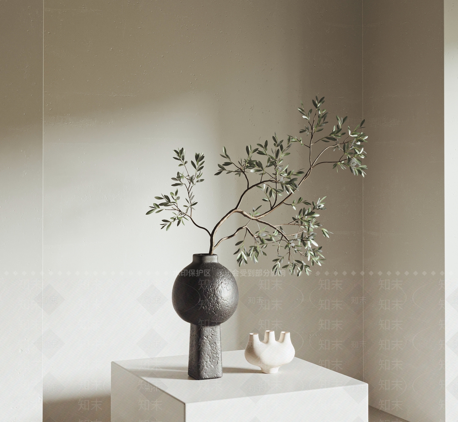 侘寂中古花瓶SU模型下载【ID:1204687217】