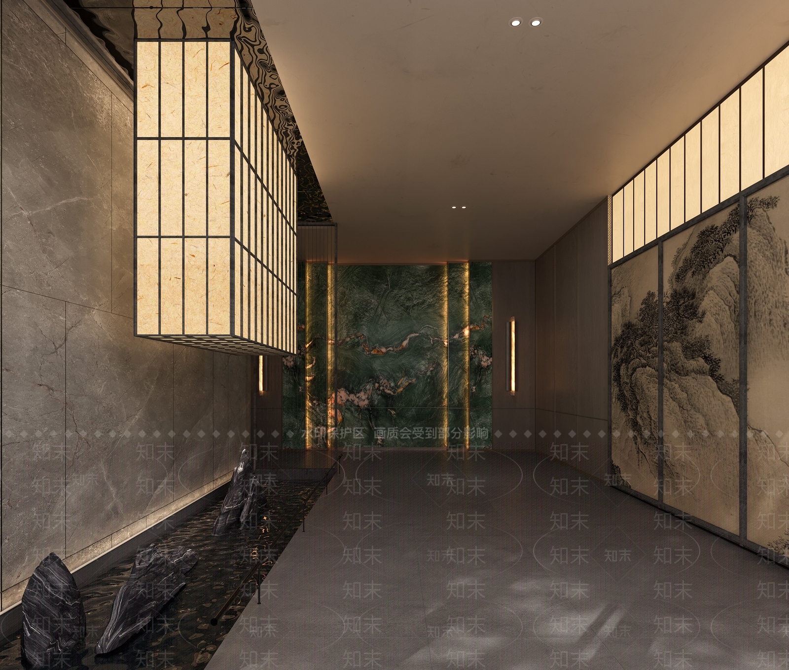 新中式禅意其他娱乐空间3D模型下载【ID:1204687772】
