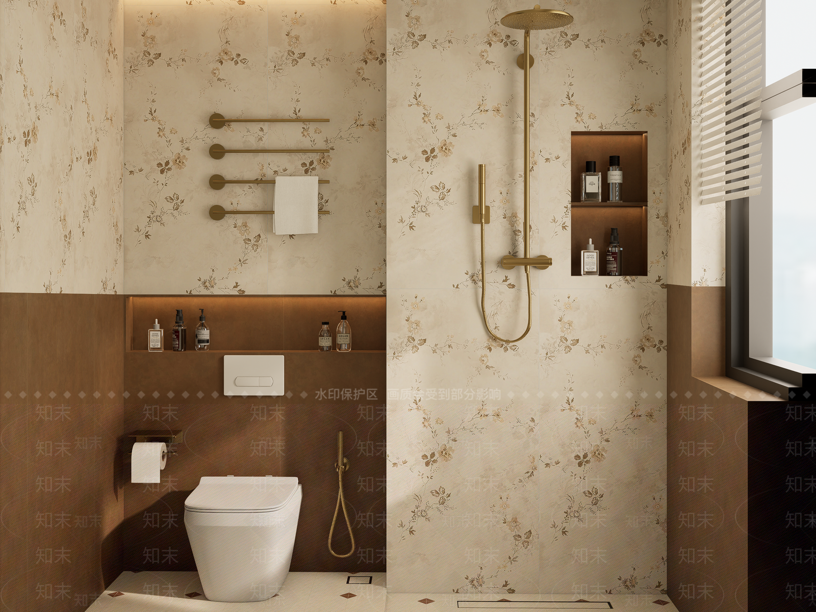 法式复古卫生间SU模型下载【ID:1204690351】