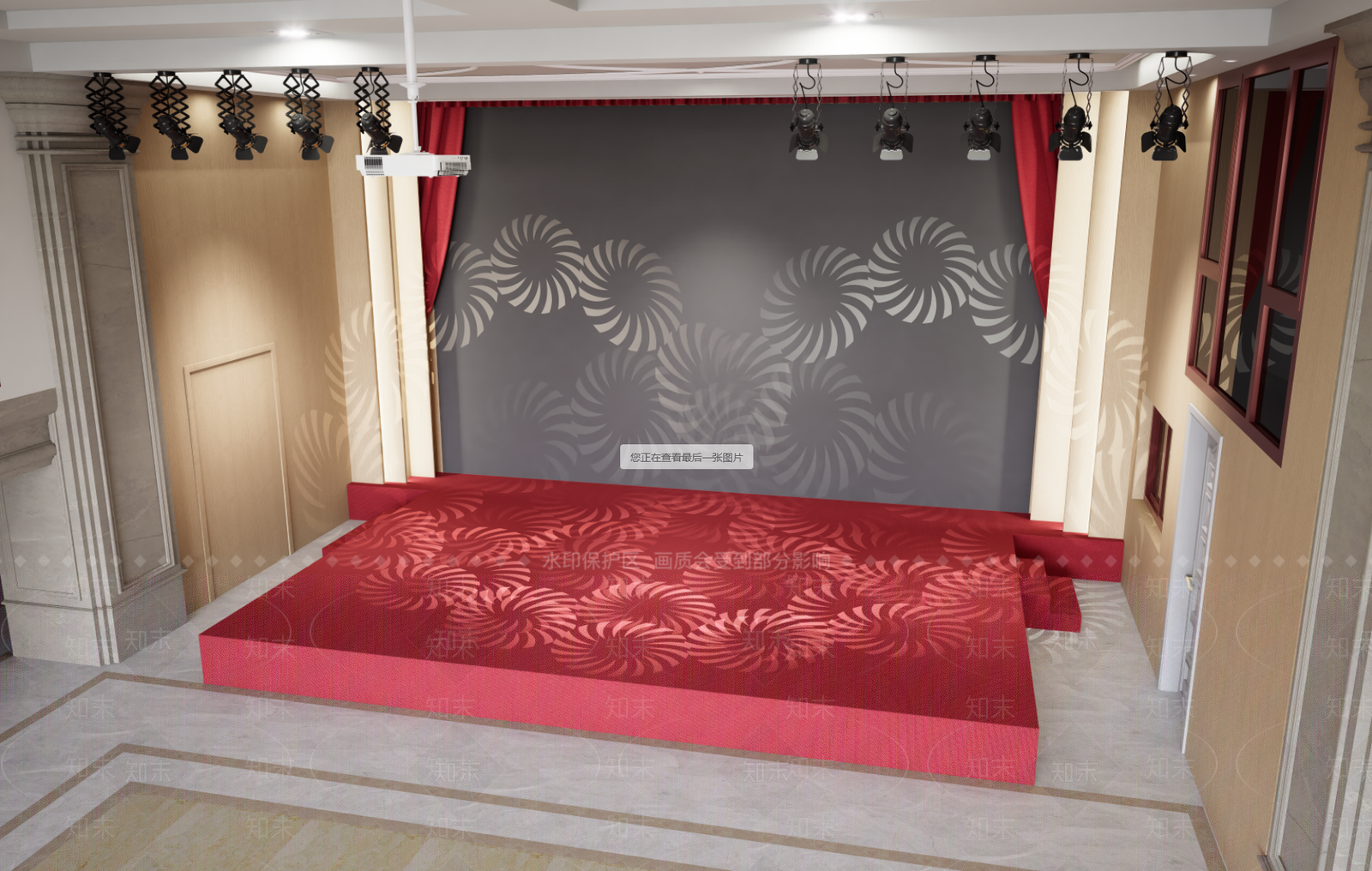 现代宴会厅SU模型下载【ID:1204690374】
