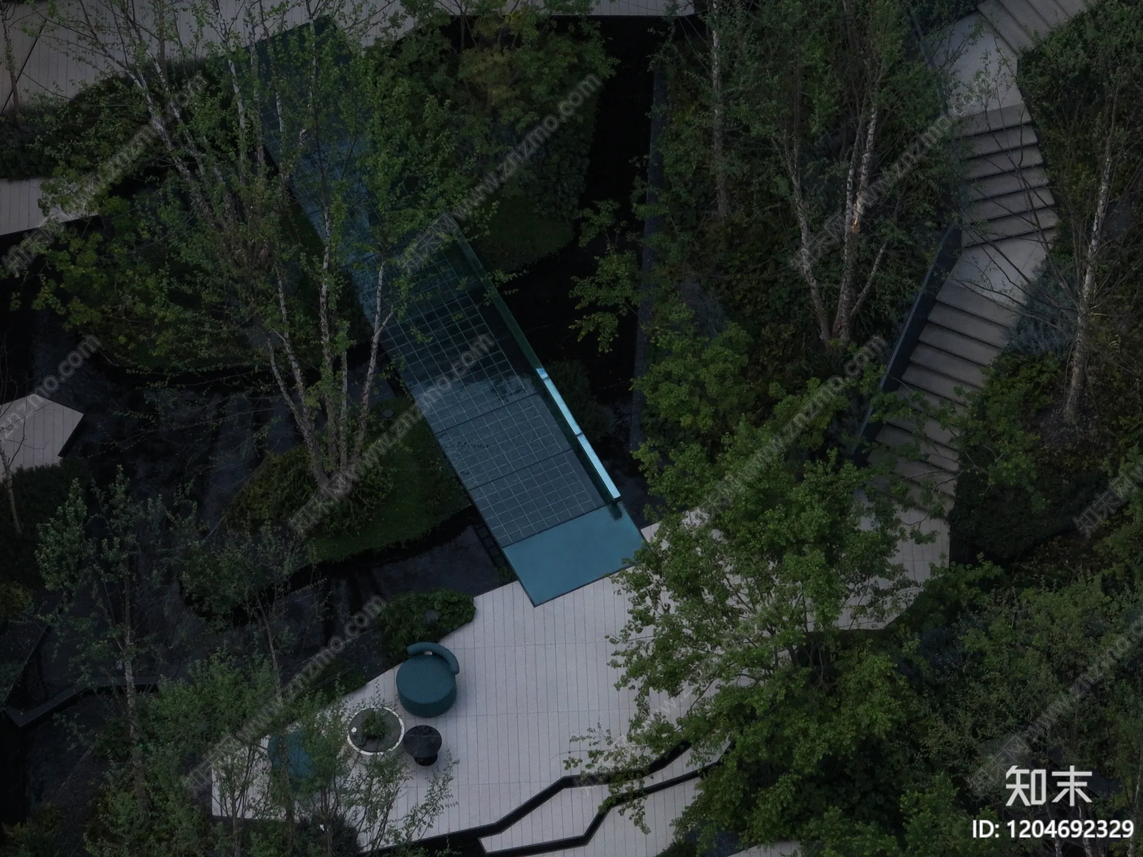 现代小区景观下载【ID:1204692329】