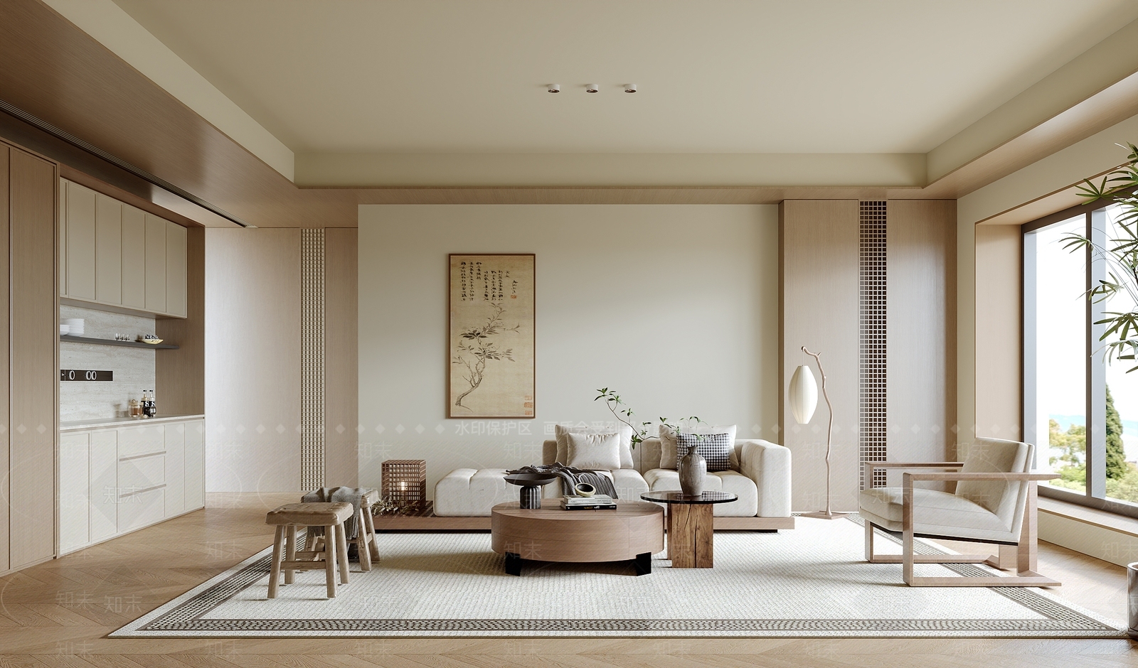 中式挂画挂画3D模型下载【ID:1227319985】