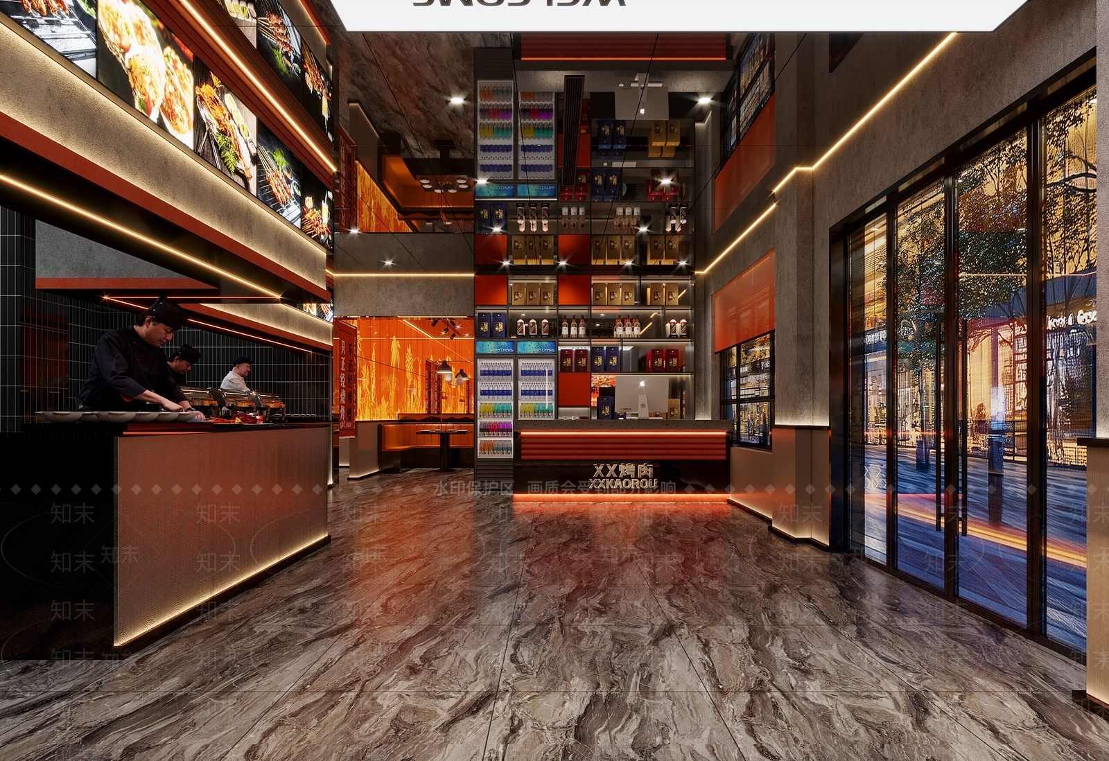 烤肉店3D模型下载【ID:1204692718】