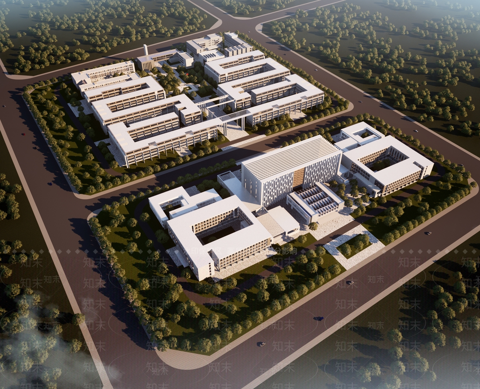 现代学校建筑SU模型下载【ID:1204692997】