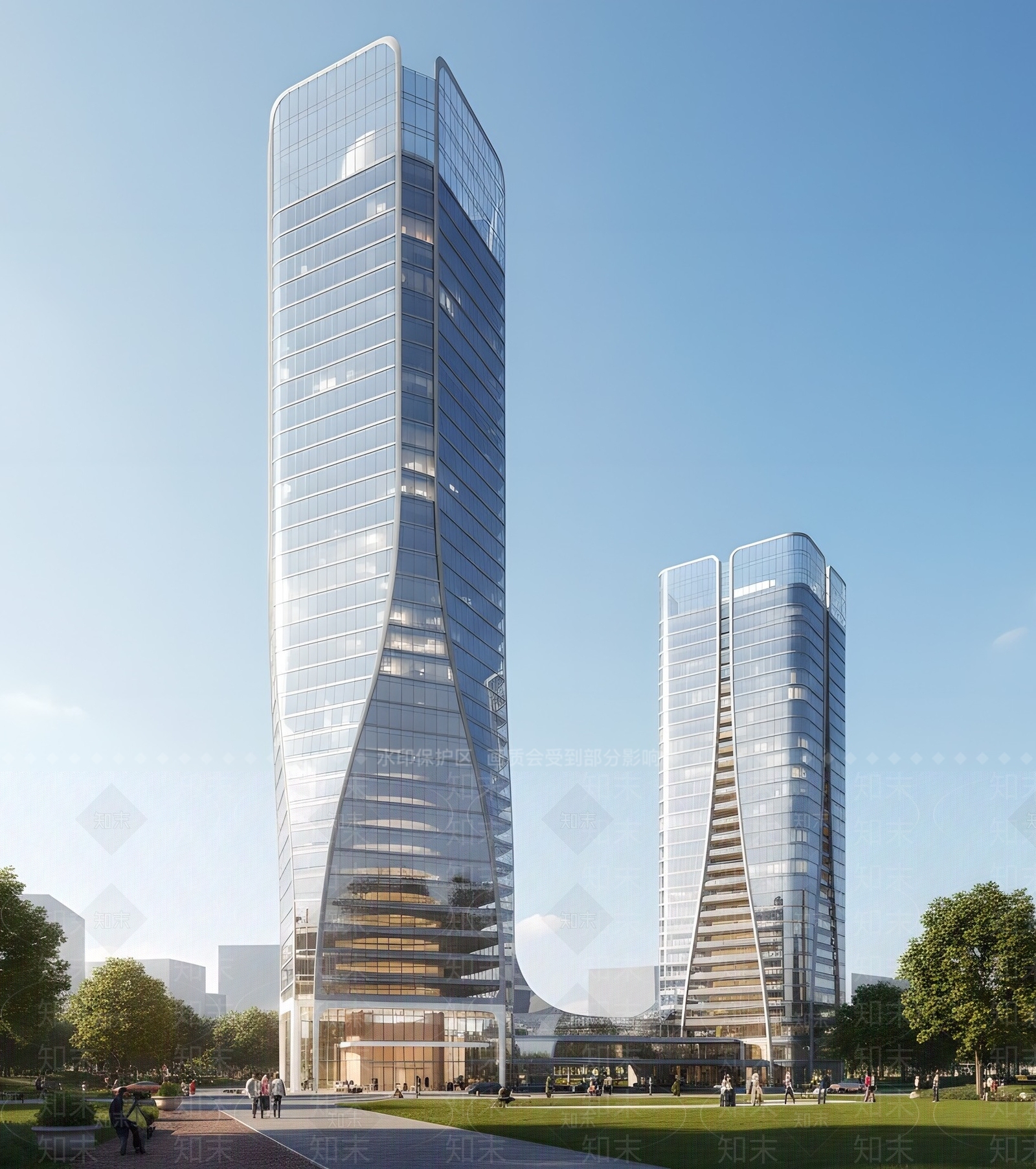 现代办公楼SU模型下载【ID:1204695387】