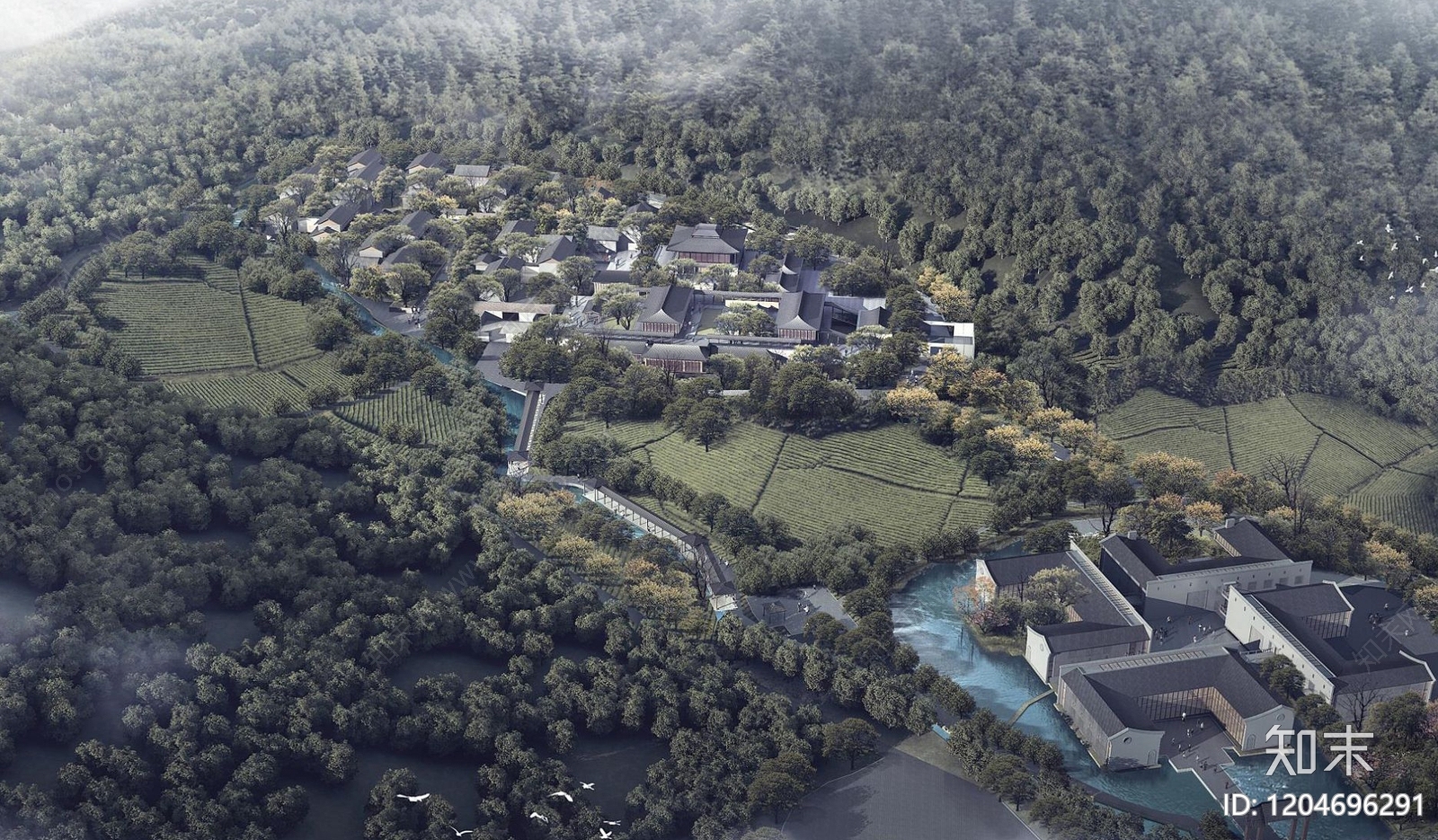 新中式寺庙建筑下载【ID:1204696291】
