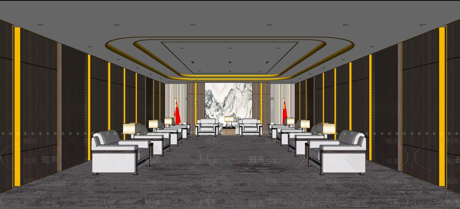 新中式现代其他办公区域SU模型下载【ID:1204698224】