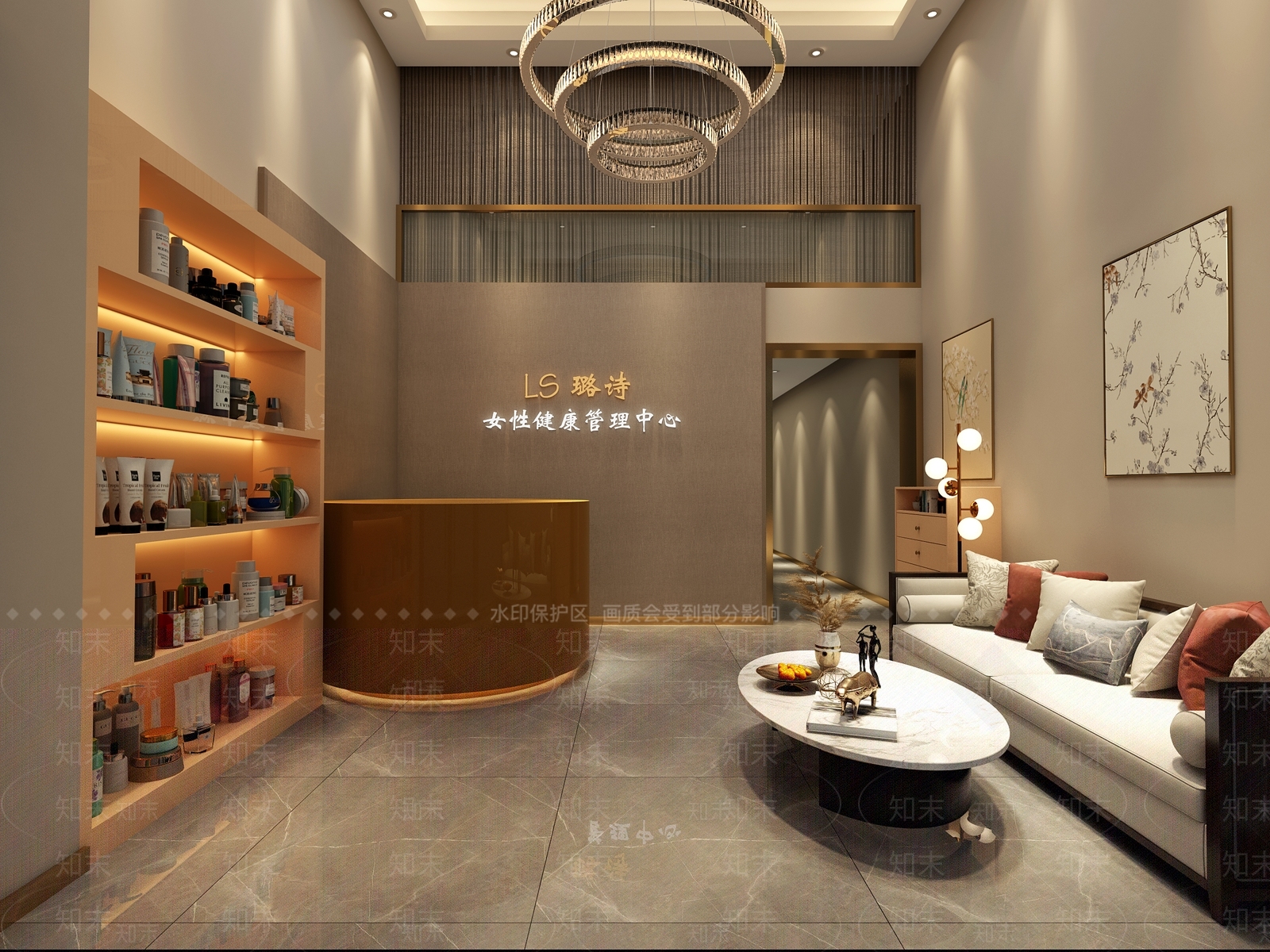 现代轻奢美容院3D模型下载【ID:1204700926】