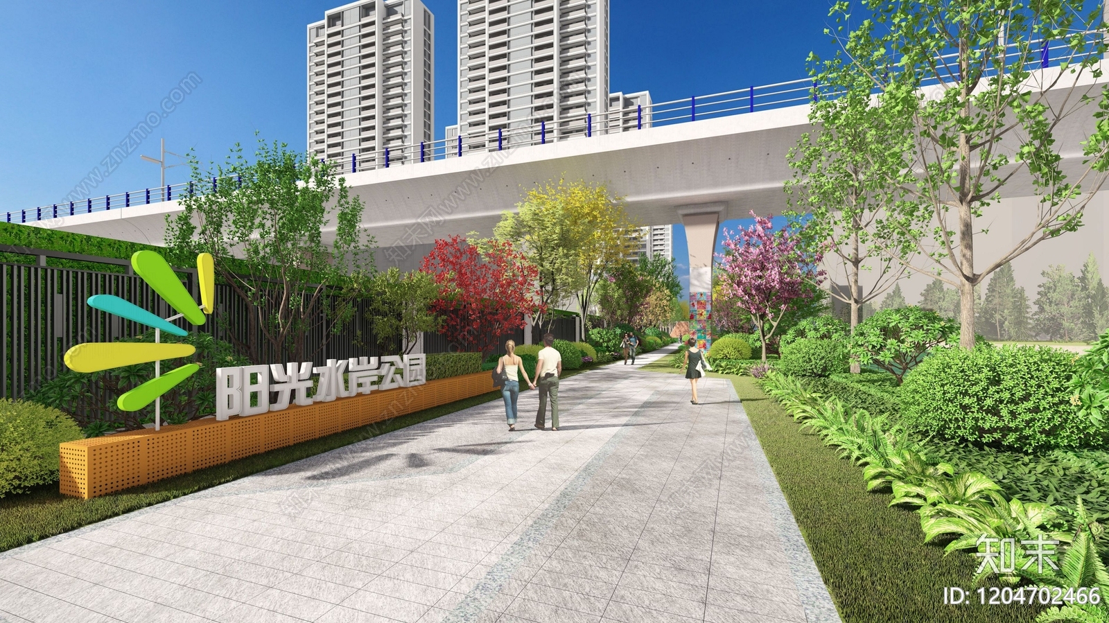 现代口袋公园景观下载【ID:1204702466】