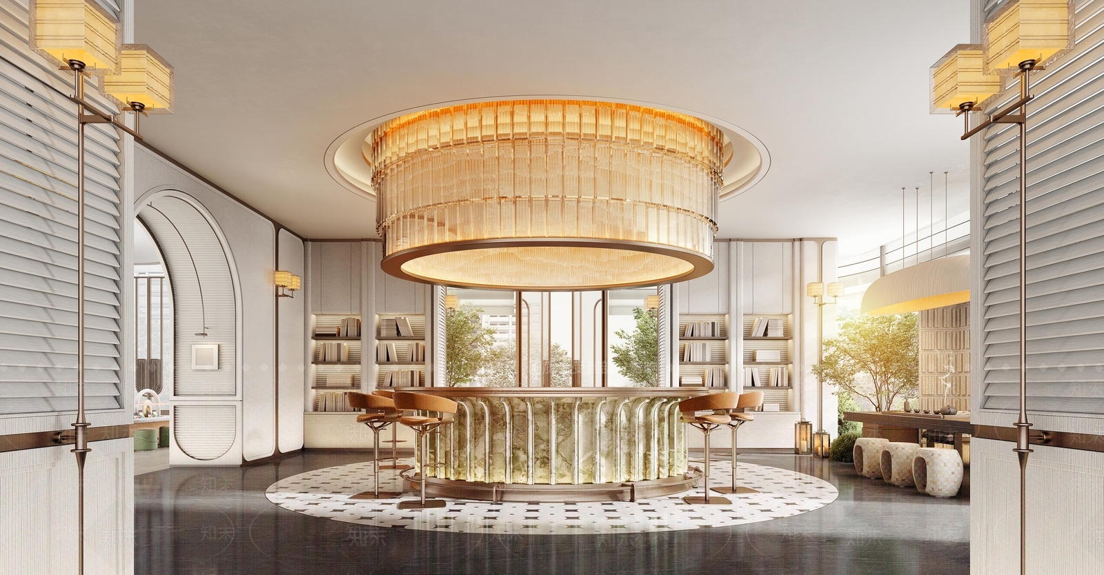 现代轻奢售楼处SU模型下载【ID:1204703038】