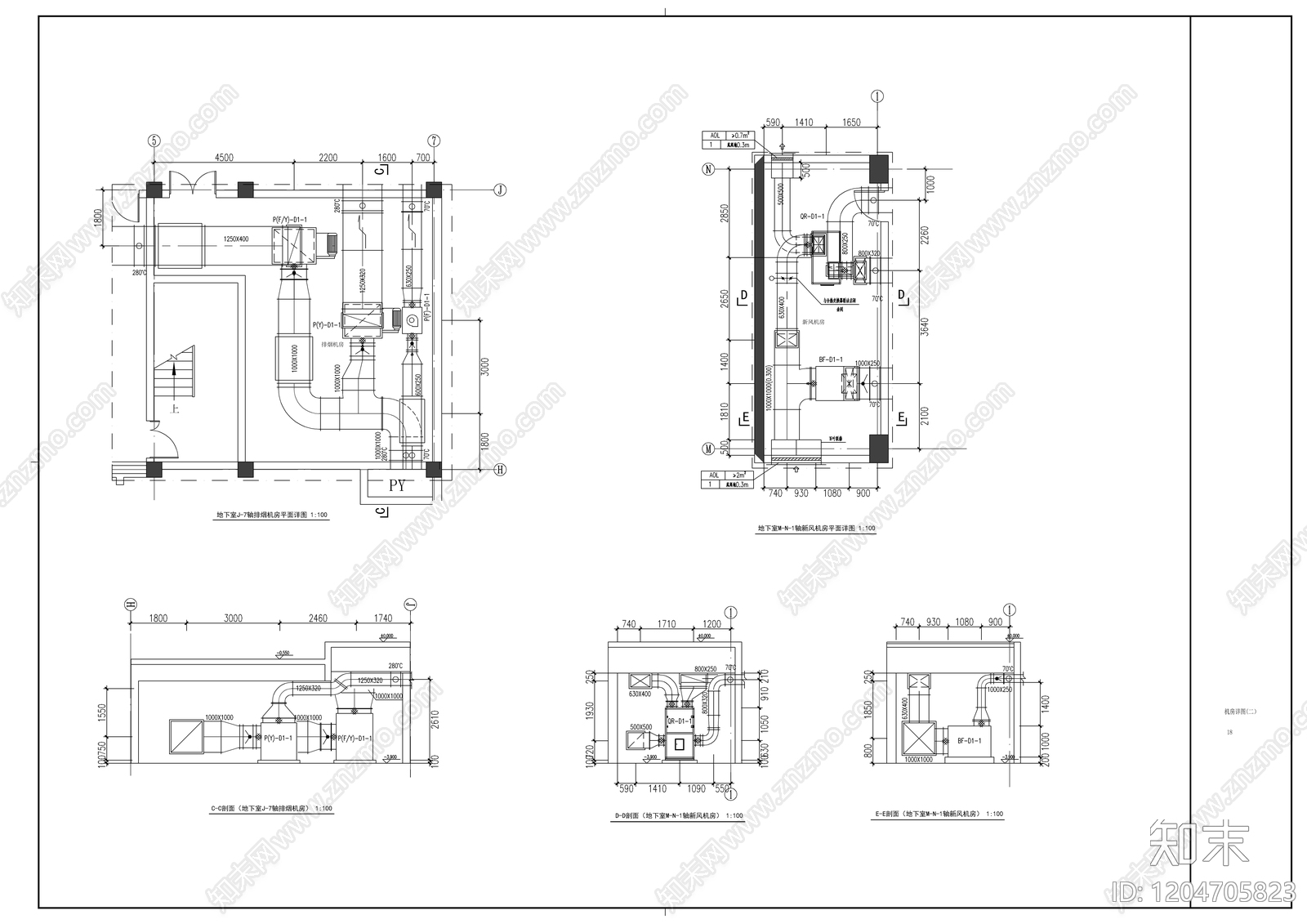 通风系统cad施工图下载【ID:1204705823】