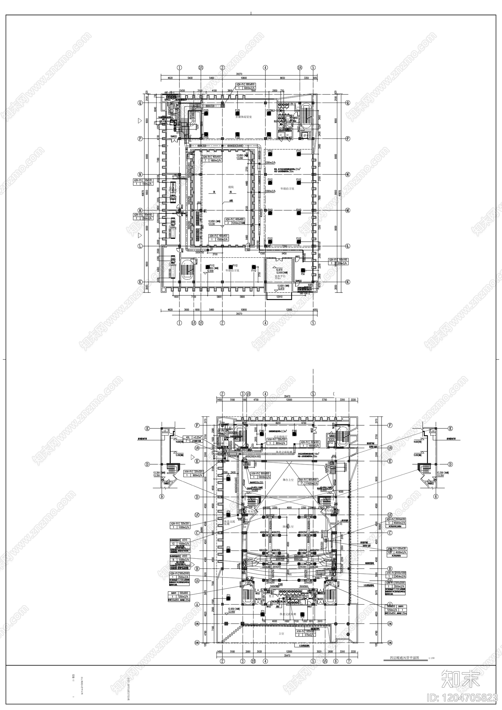 通风系统cad施工图下载【ID:1204705823】
