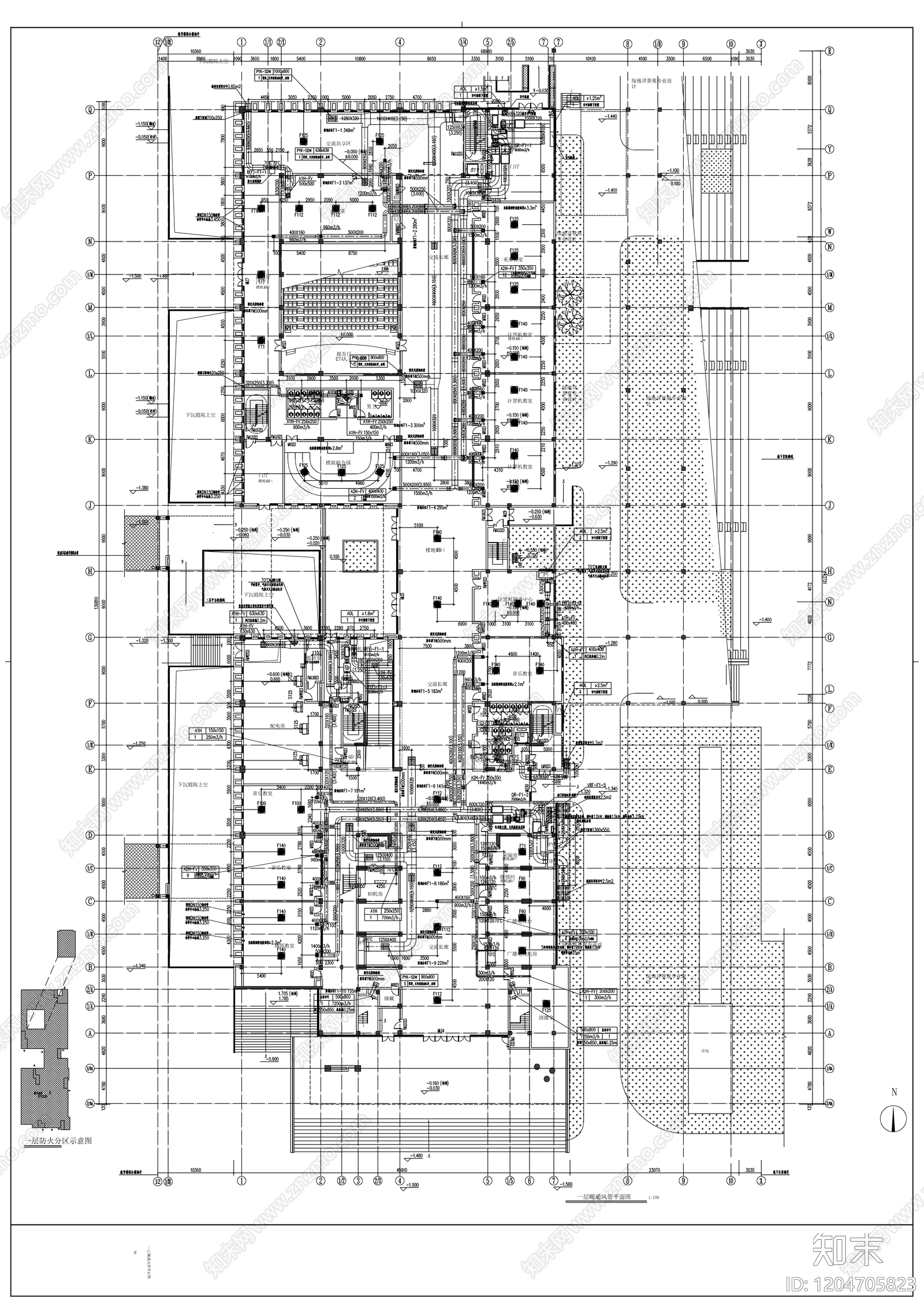 通风系统cad施工图下载【ID:1204705823】