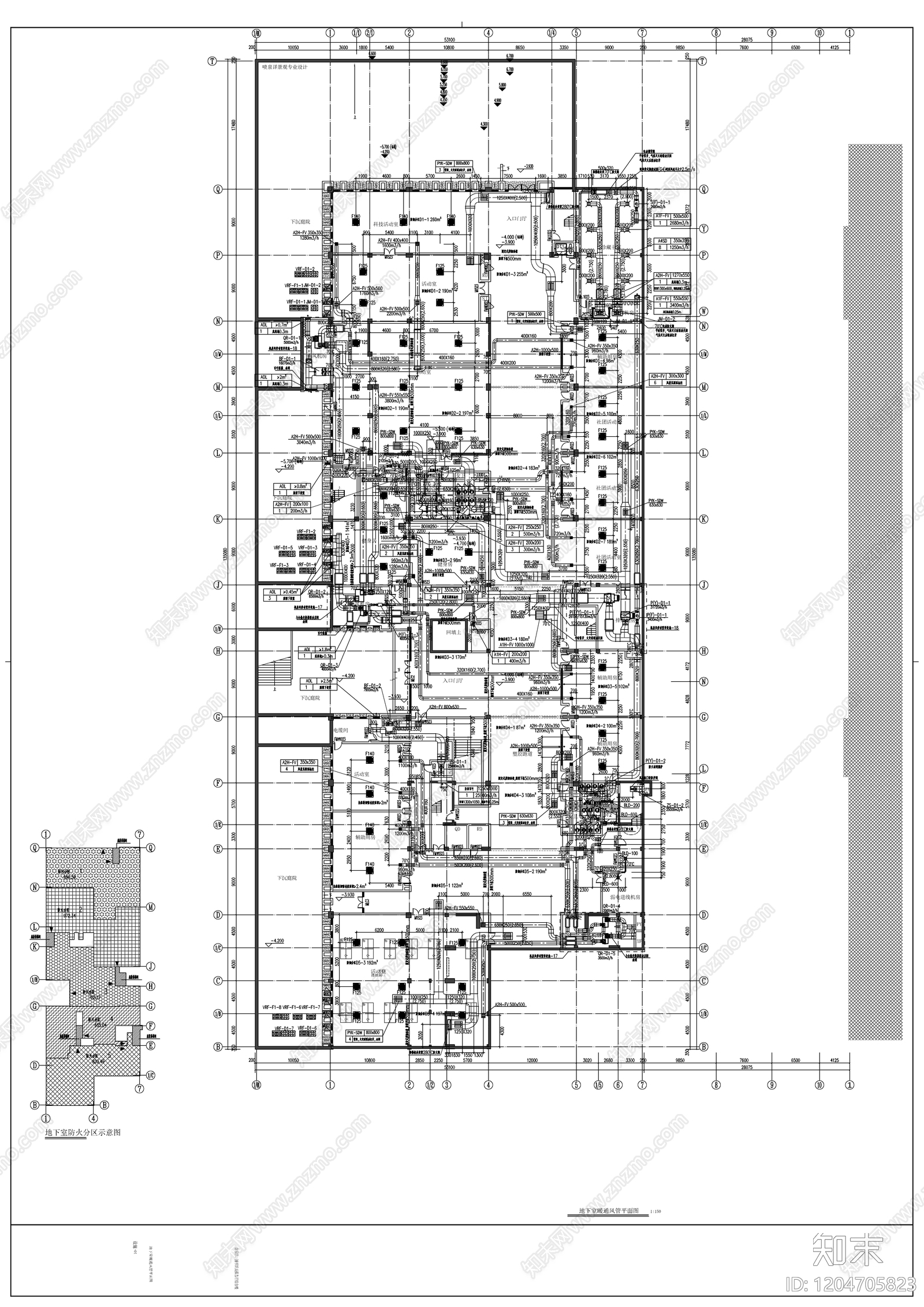 通风系统cad施工图下载【ID:1204705823】