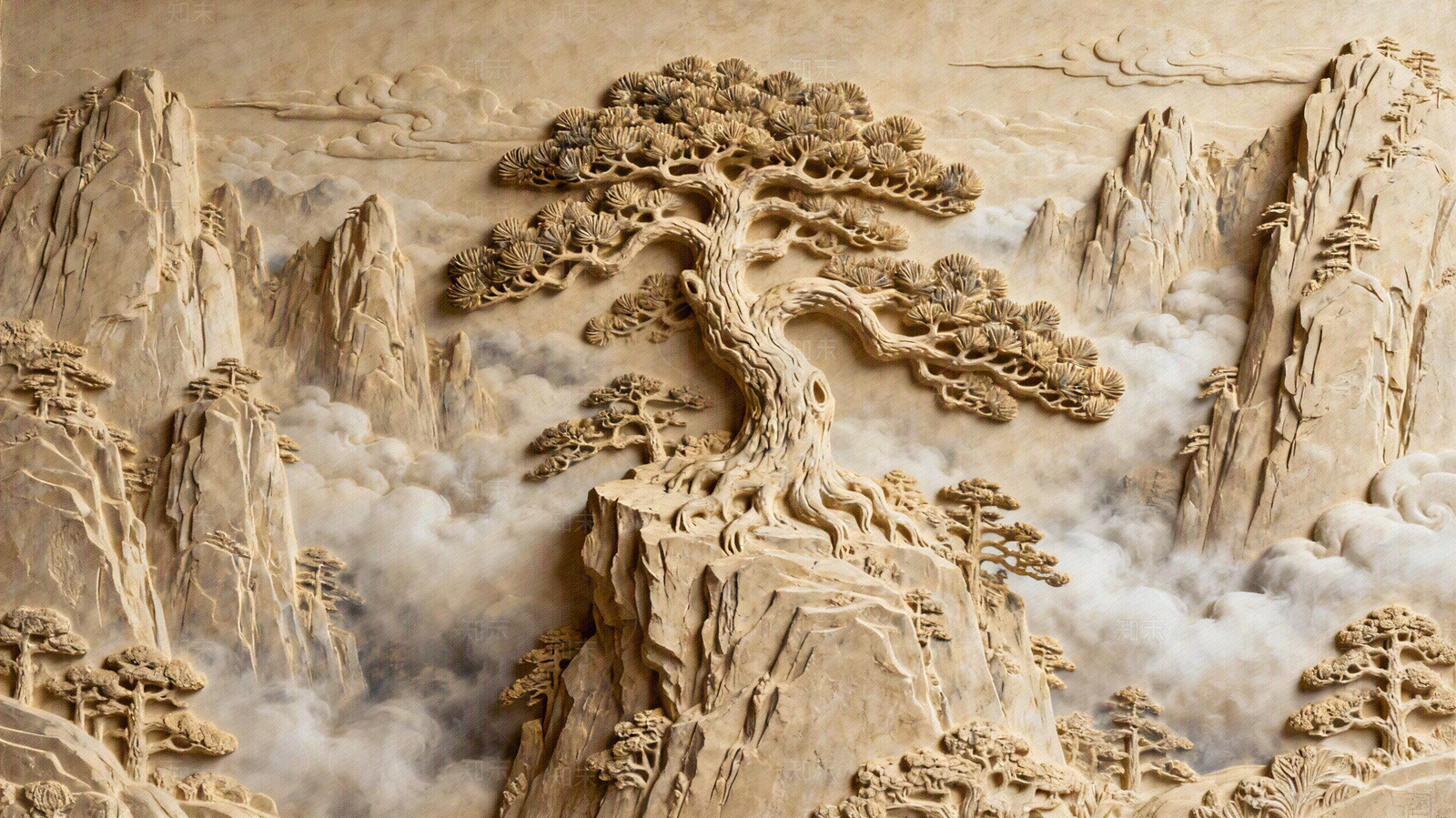 新中式中式石雕贴图下载【ID:1204705892】