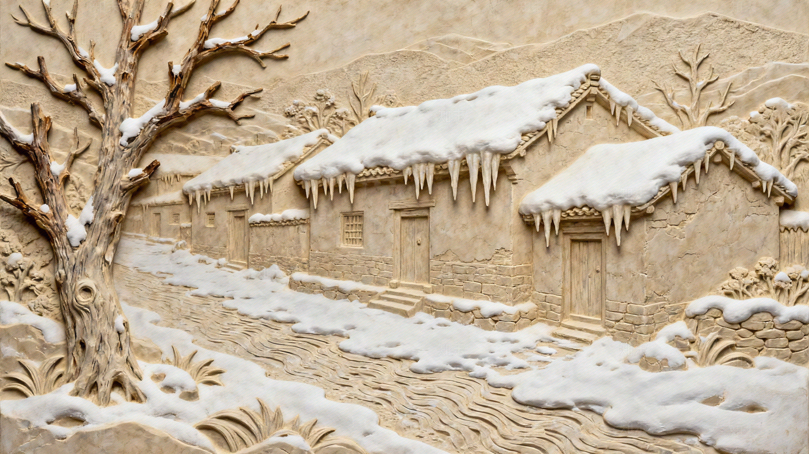 新中式中式石雕贴图下载【ID:1204706946】