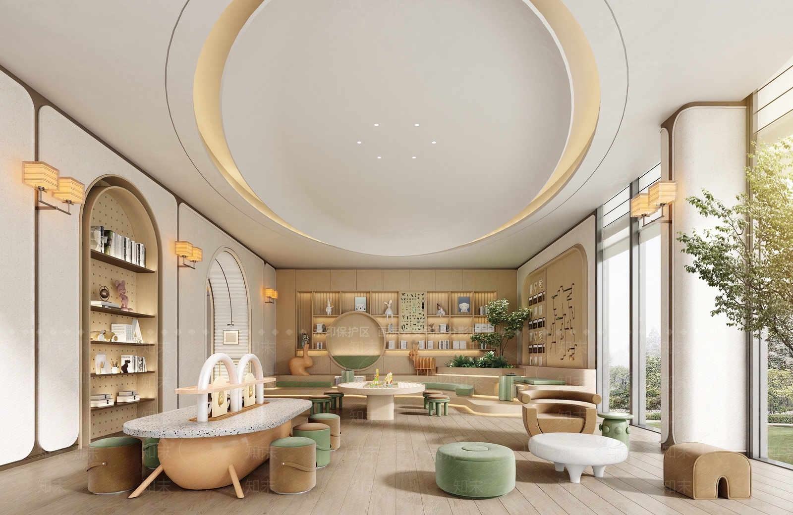 现代轻奢儿童活动空间SU模型下载【ID:1204708777】