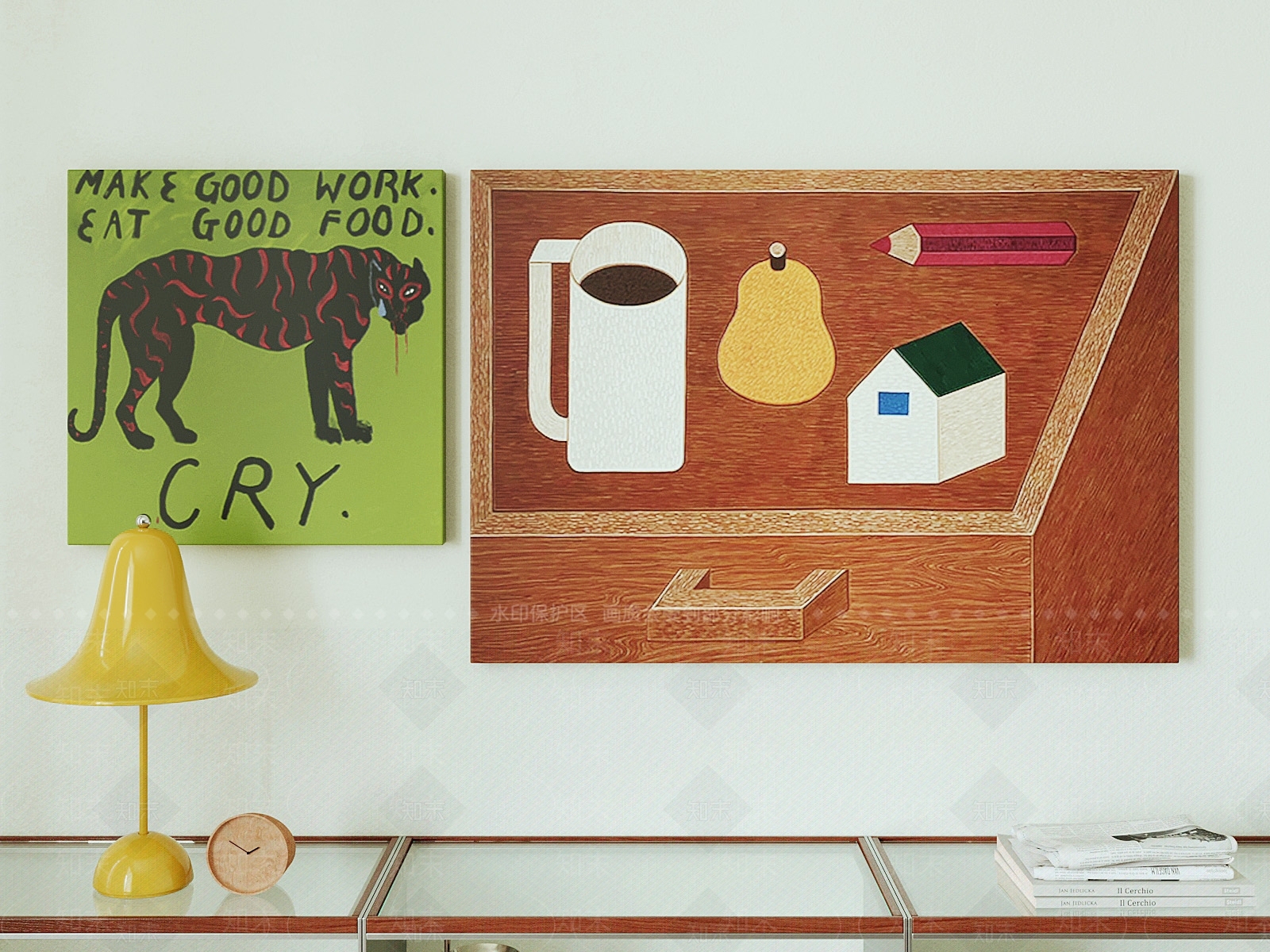 现代中古挂画组合SU模型下载【ID:1204709242】