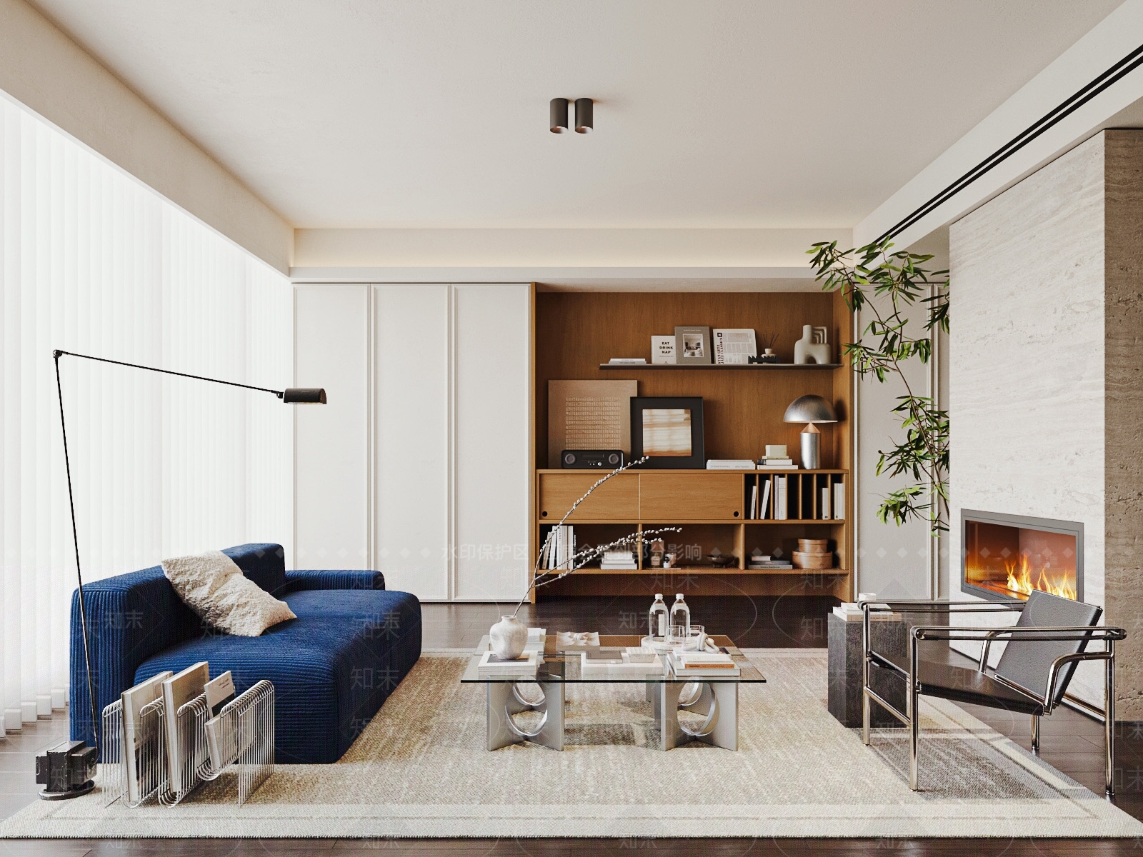 现代中古家居客厅3D模型下载【ID:1204709312】