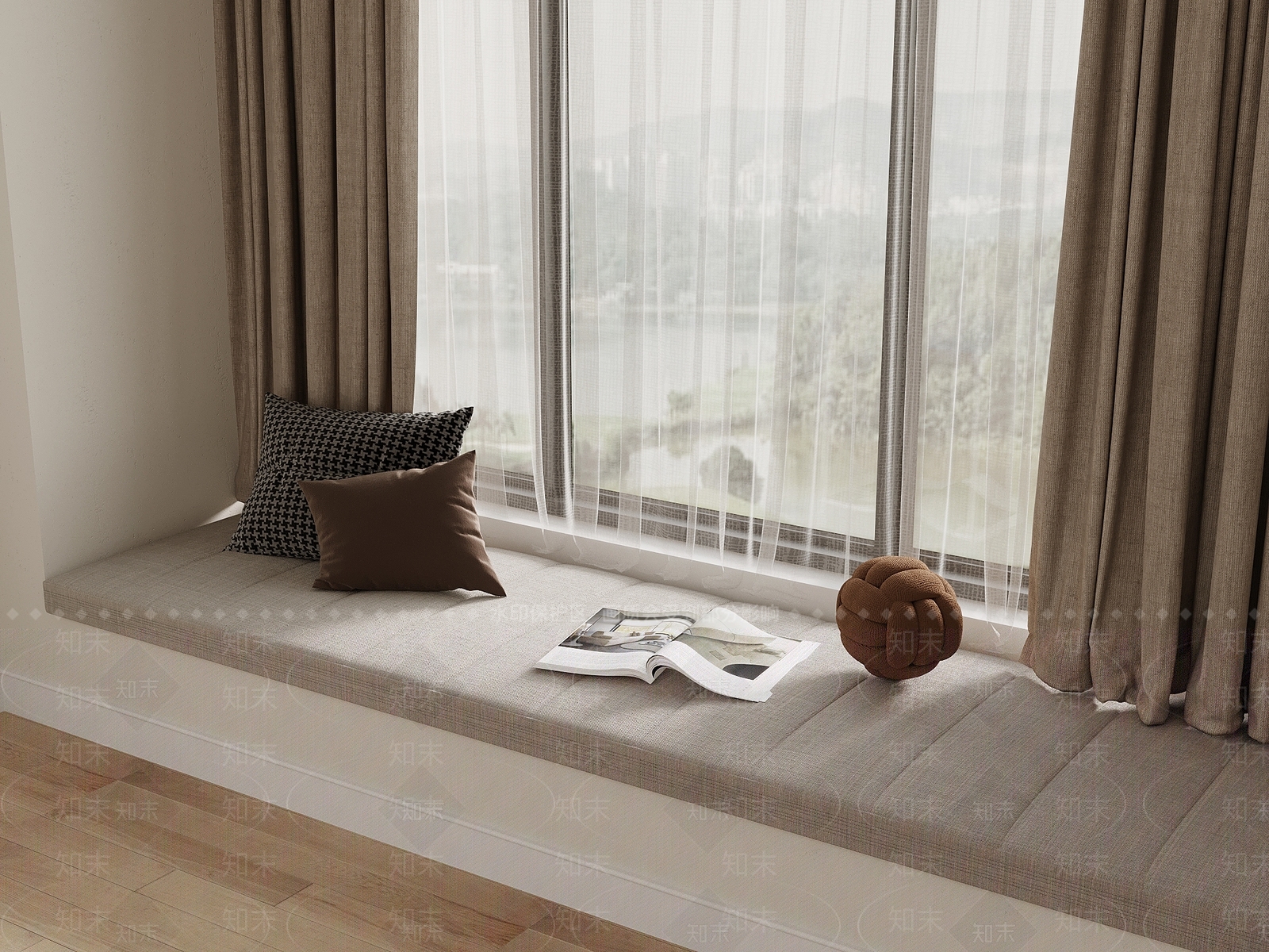 现代飘窗3D模型下载【ID:1204710500】