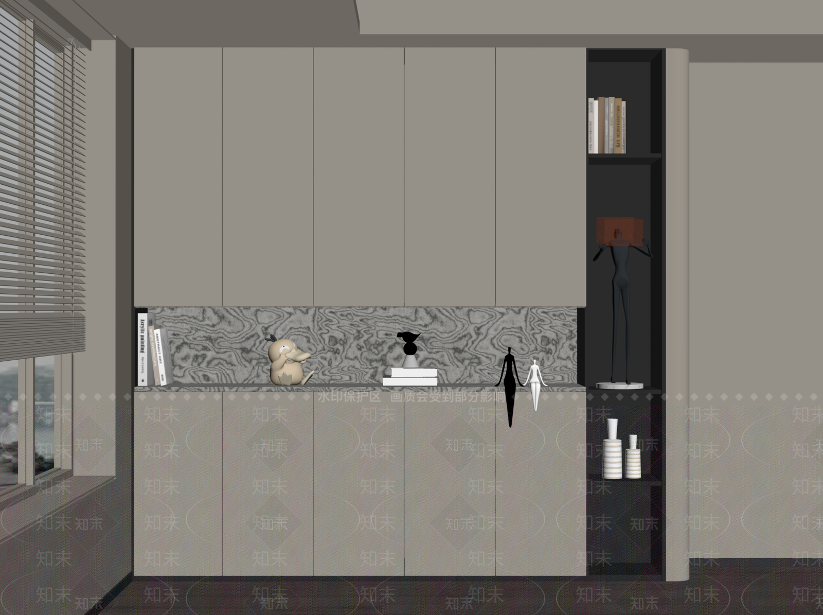 现代鞋柜SU模型下载【ID:1204713137】
