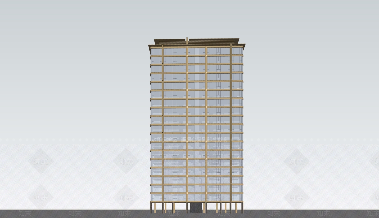 现代高层住宅SU模型下载【ID:1204715134】